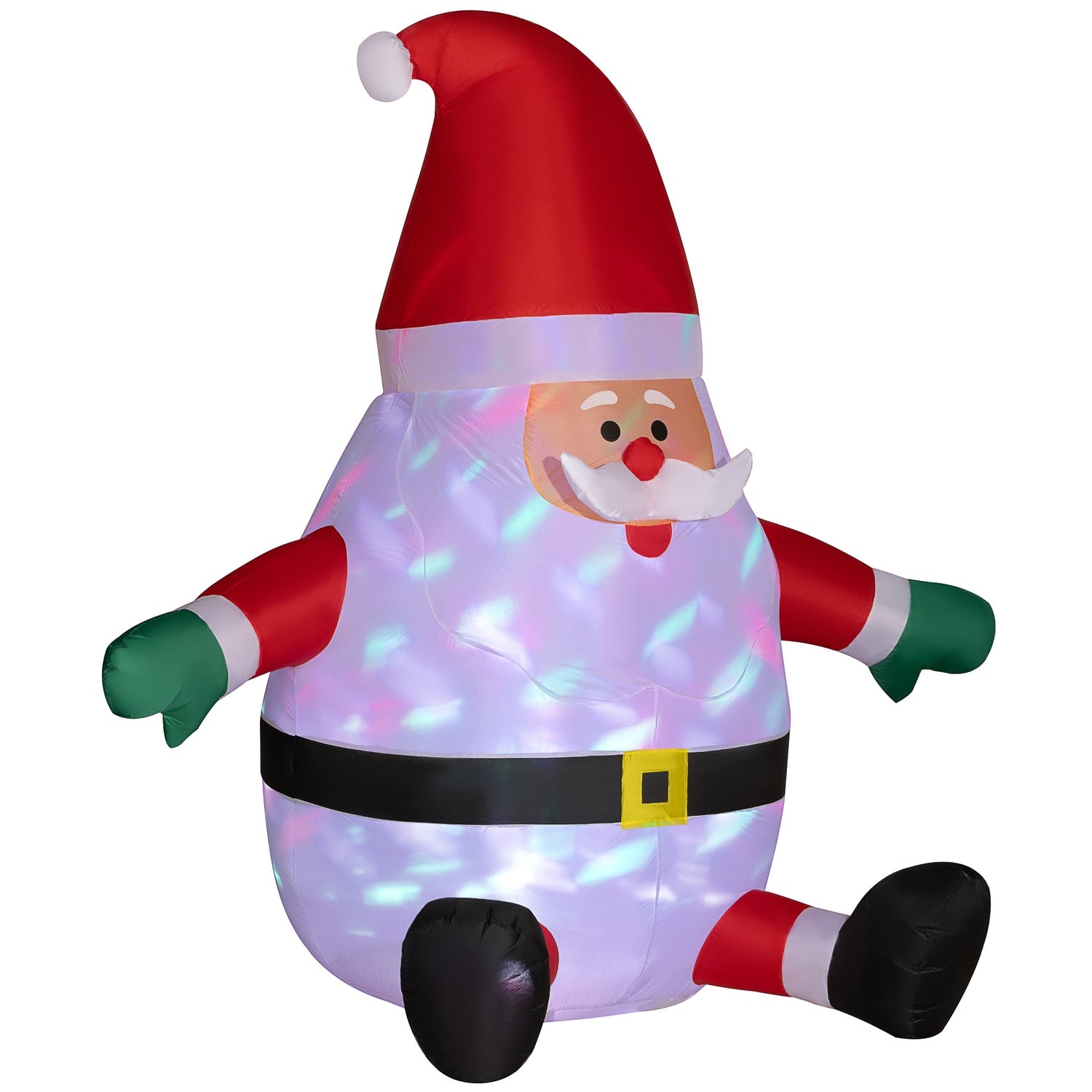 Opblaasbare 6ft kerstman met LED-lichtbol voor buiten