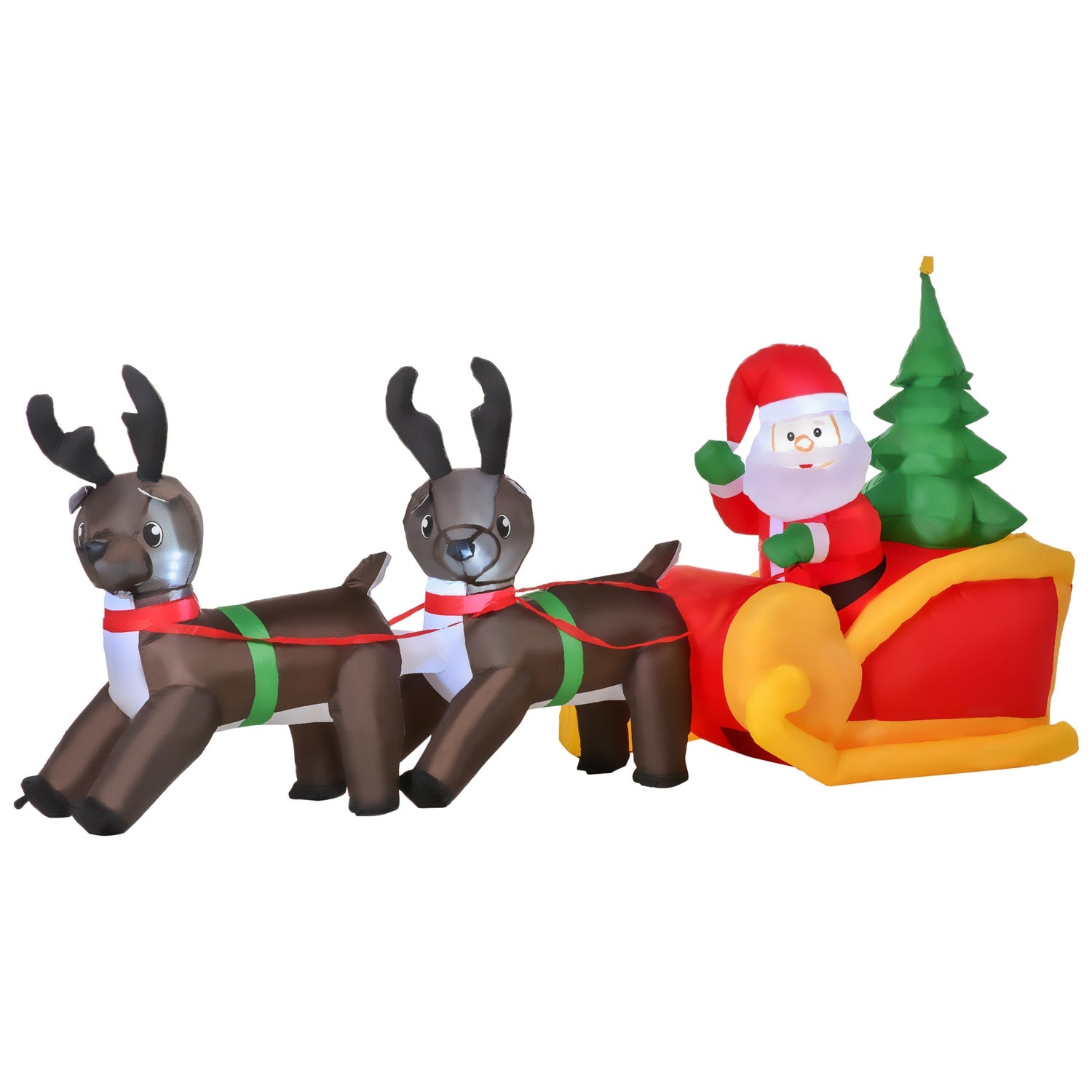 Opblaasbare LED-Kerstman & -Slee Kerstdecoratie, IP44