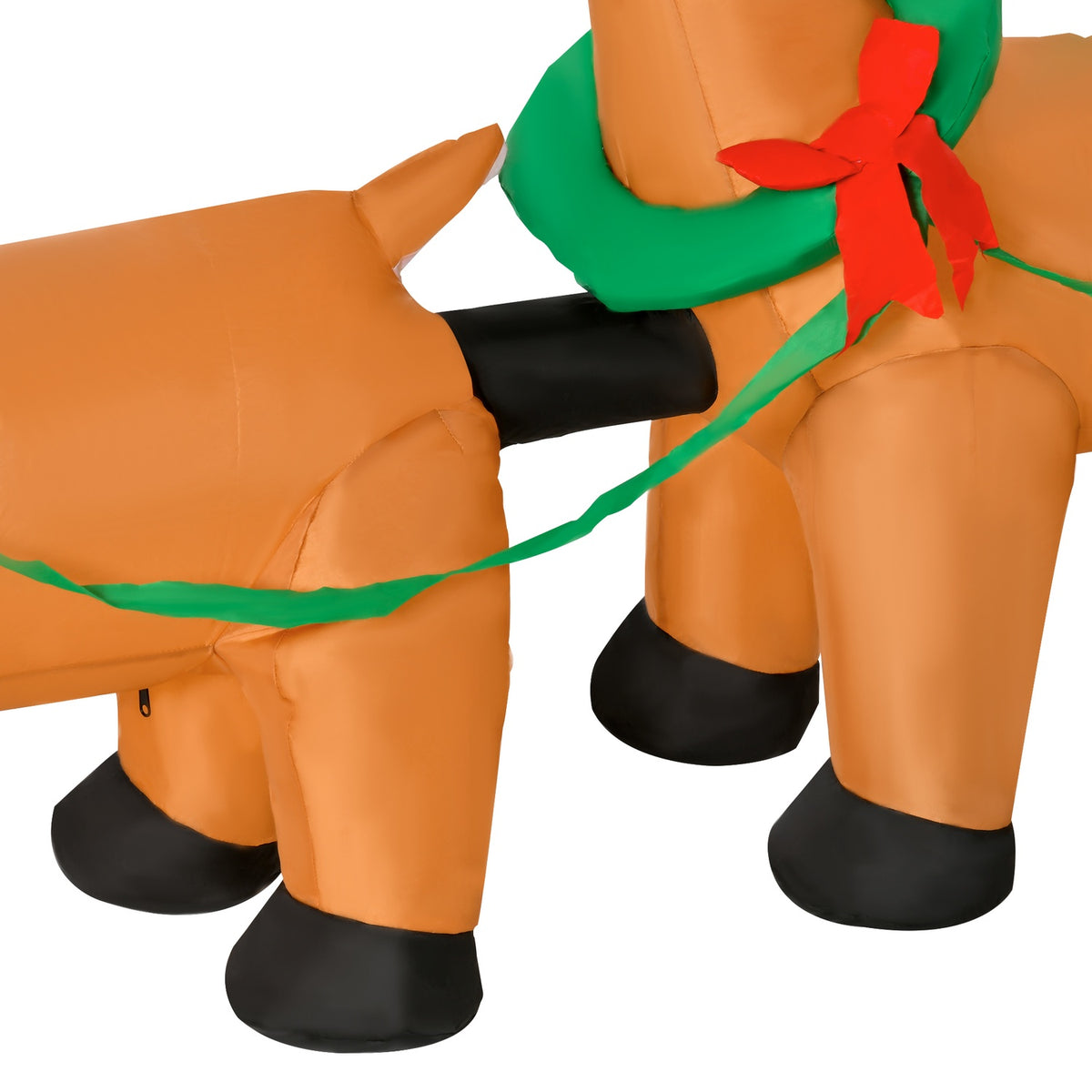 Opblaasbare slee van de kerstman met rendieren en LED-verlichting, 240 cm