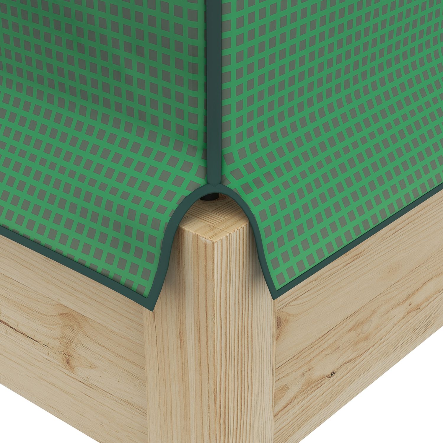 Verhoogd houten tuinbed met koude bak, 86x60x165 cm