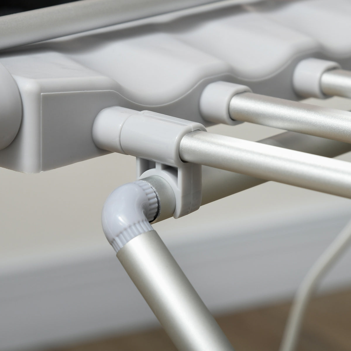 Verwarmd opvouwbaar wasrek – instelbare temperatuur, aluminium