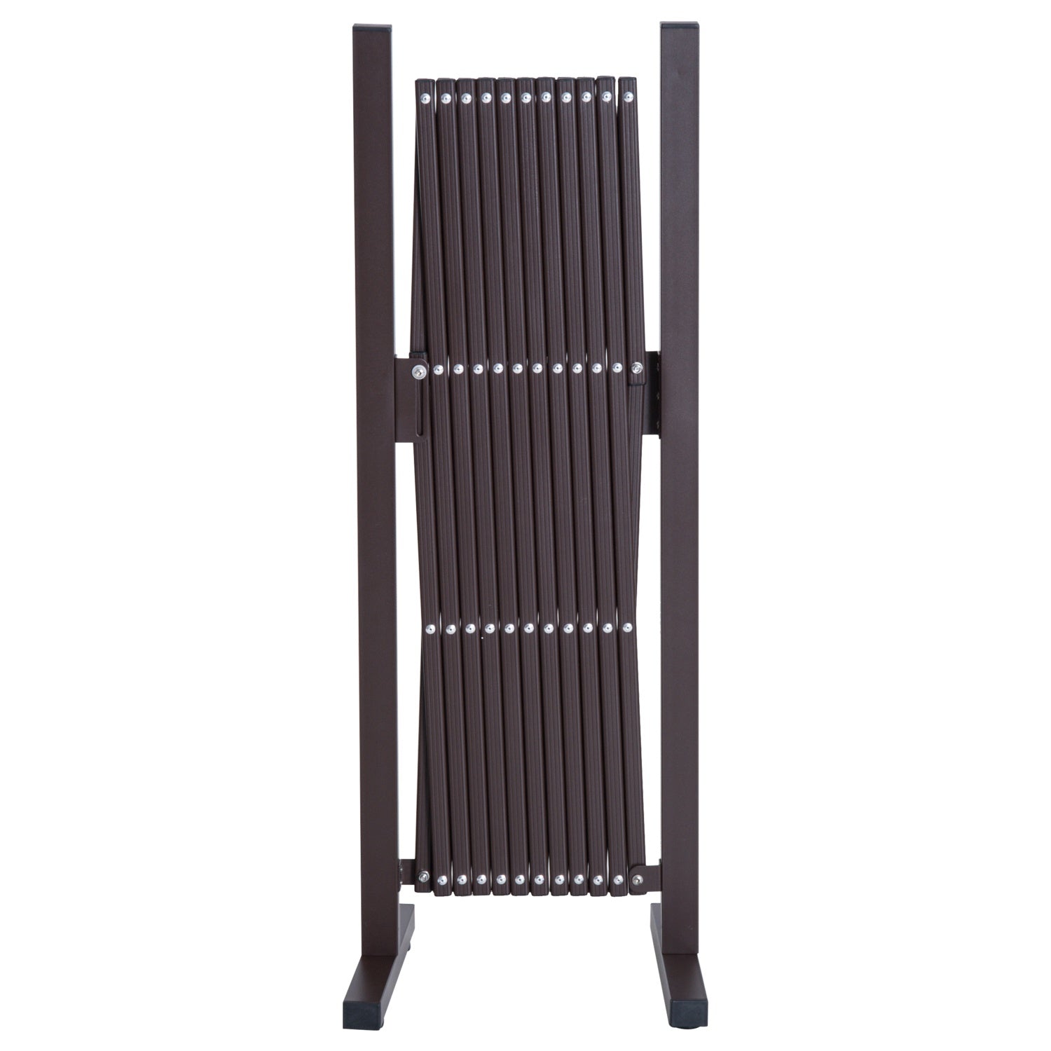 Cancelletto estensibile a fisarmonica in alluminio – 35-300 cm, marrone