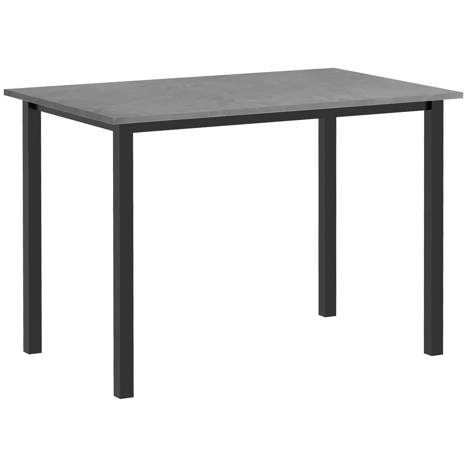 Uitschuifbare eettafel voor 6 – Donkergrijs staal, 110-160 cm