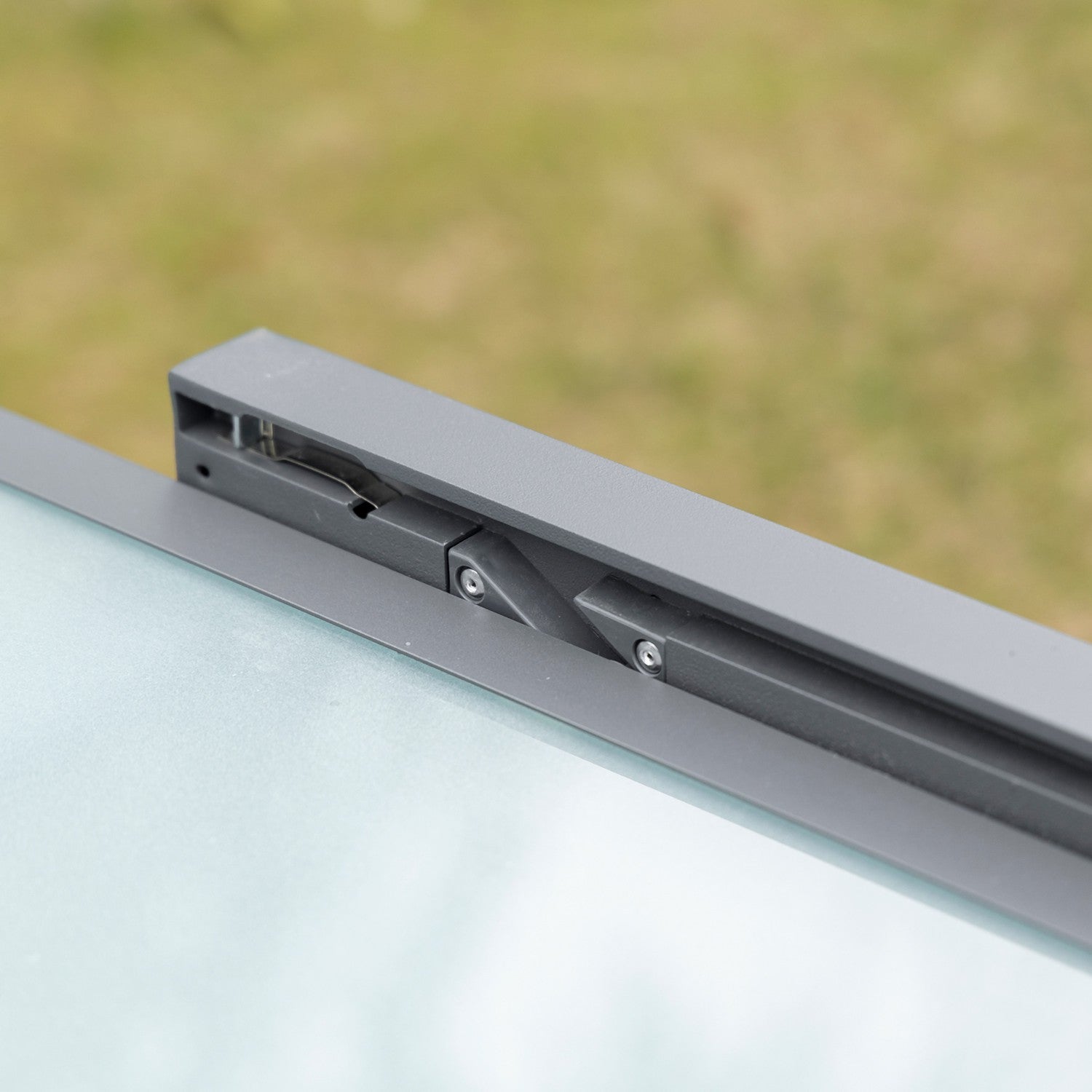 Uitschuifbare tuintafel, gehard glas, aluminium