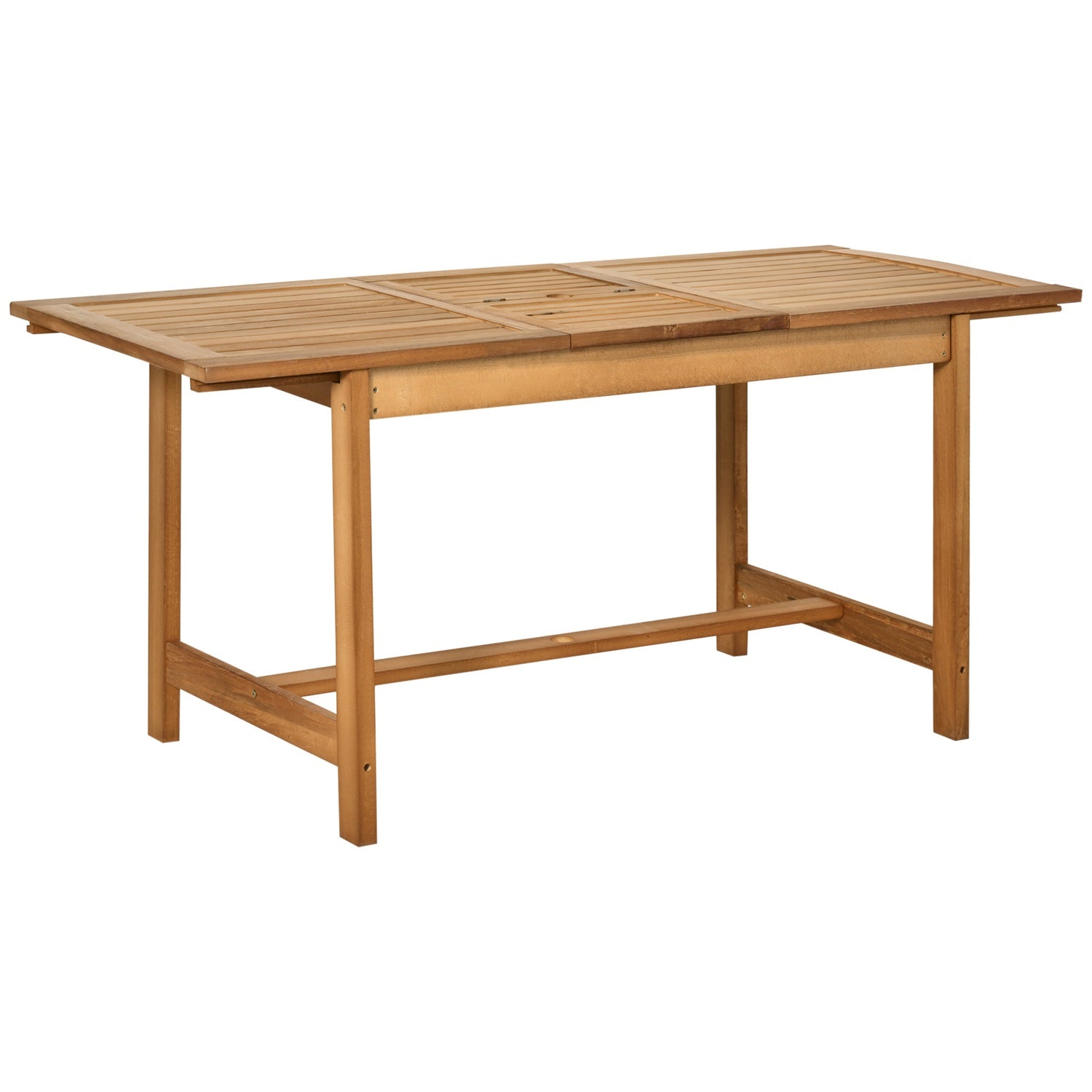 Uitschuifbare weerbestendige tuintafel van sparrenhout, bruin