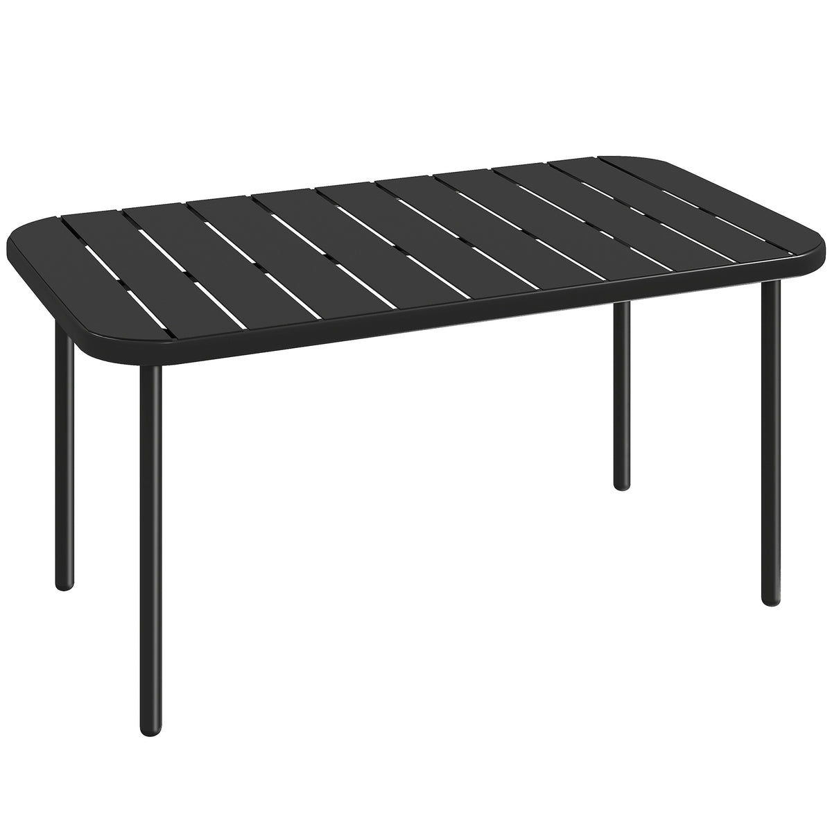 Metalen buitentafel, weerbestendig, 90 x 50 x 43 cm