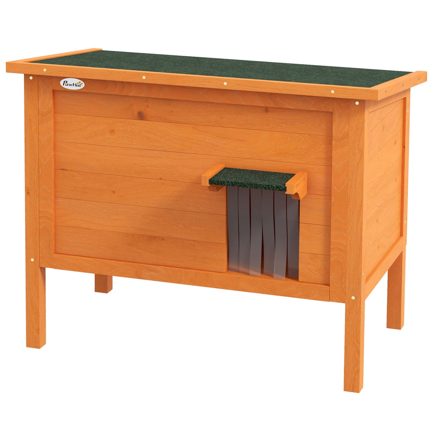 Outdoor-Katzenhaus aus Holz, isoliert & erhöht, 60x60x81,5cm