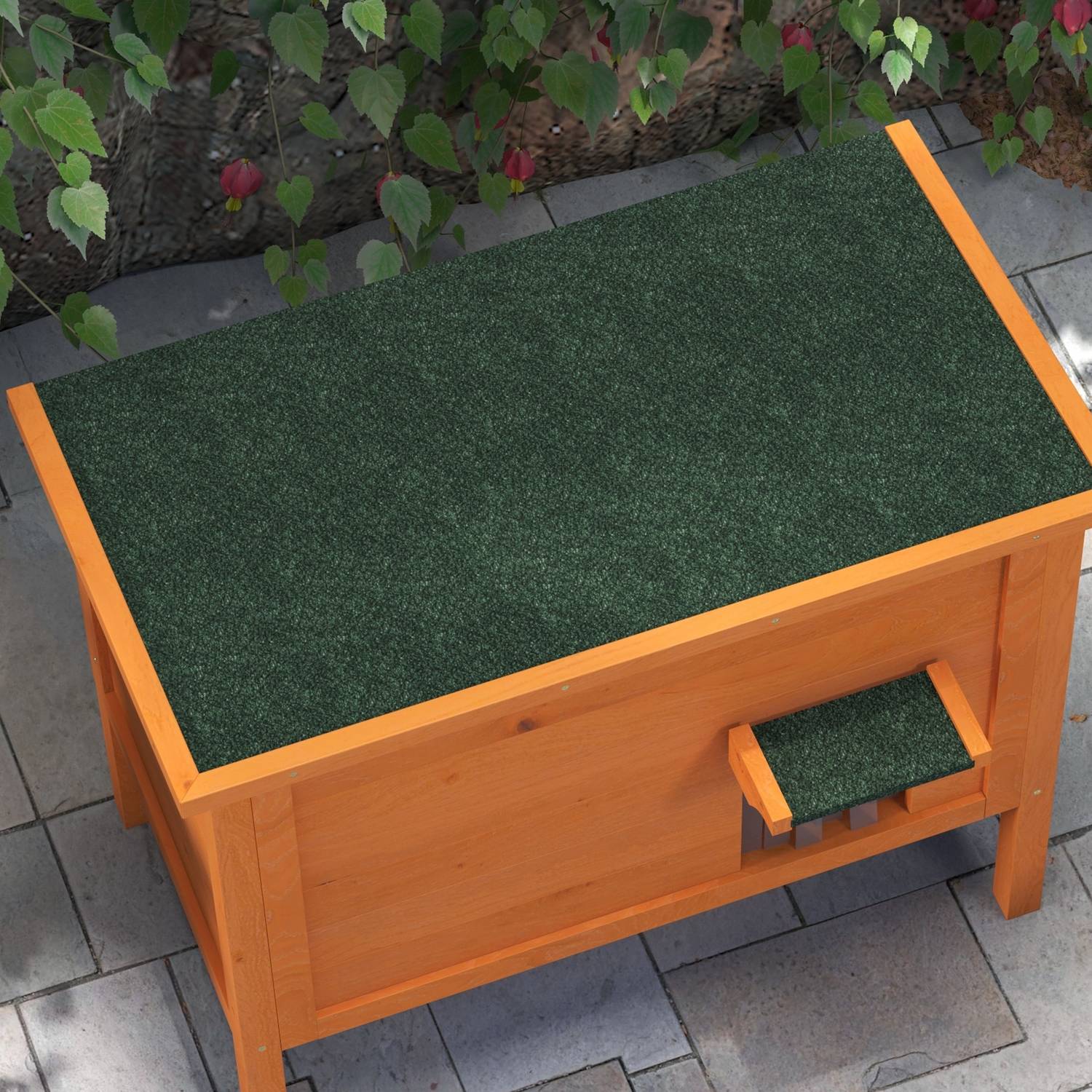Outdoor-Katzenhaus aus Holz, isoliert & erhöht, 60x60x81,5cm
