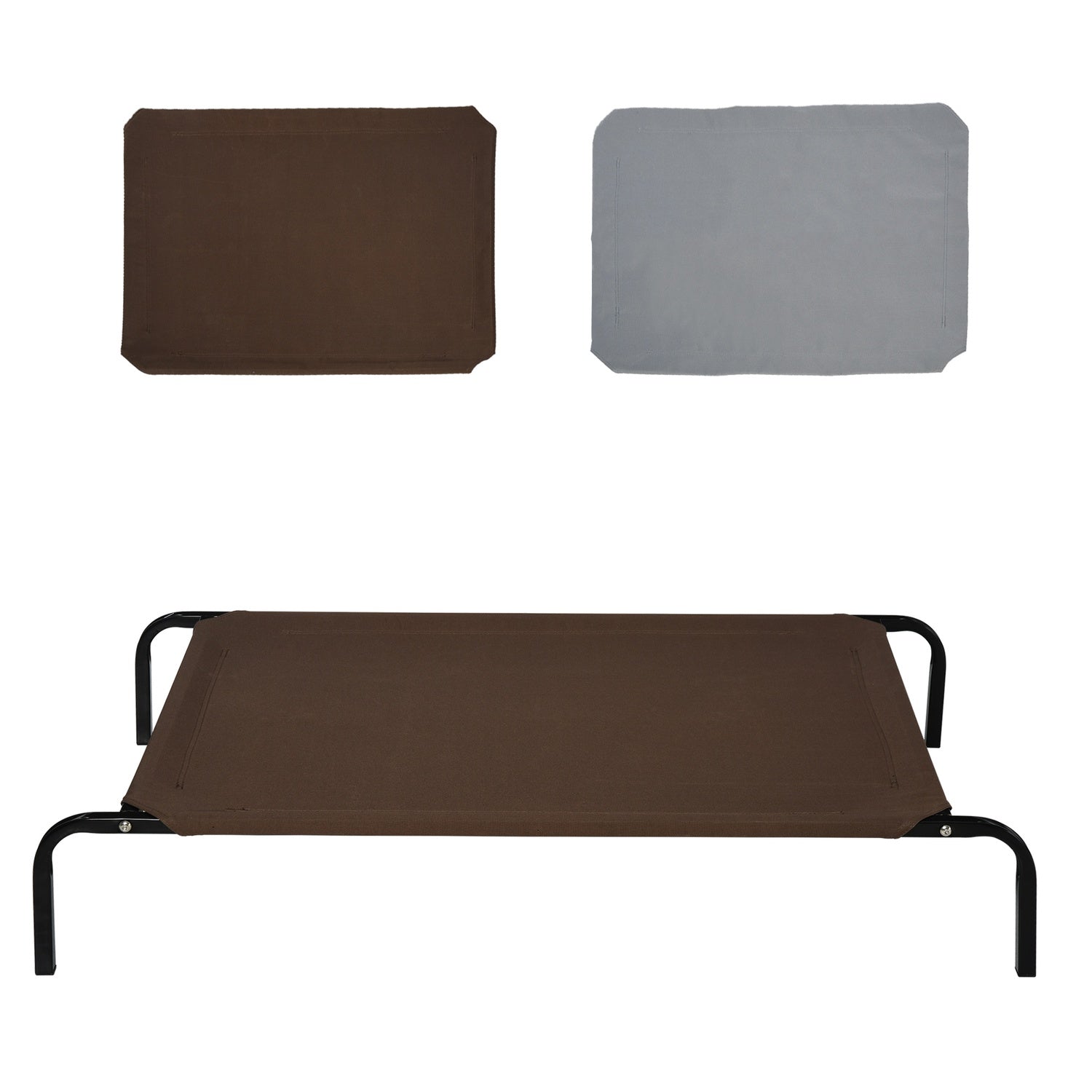Huisdierenbed voor buiten - Netstof, metalen frame, 130x80x20 cm