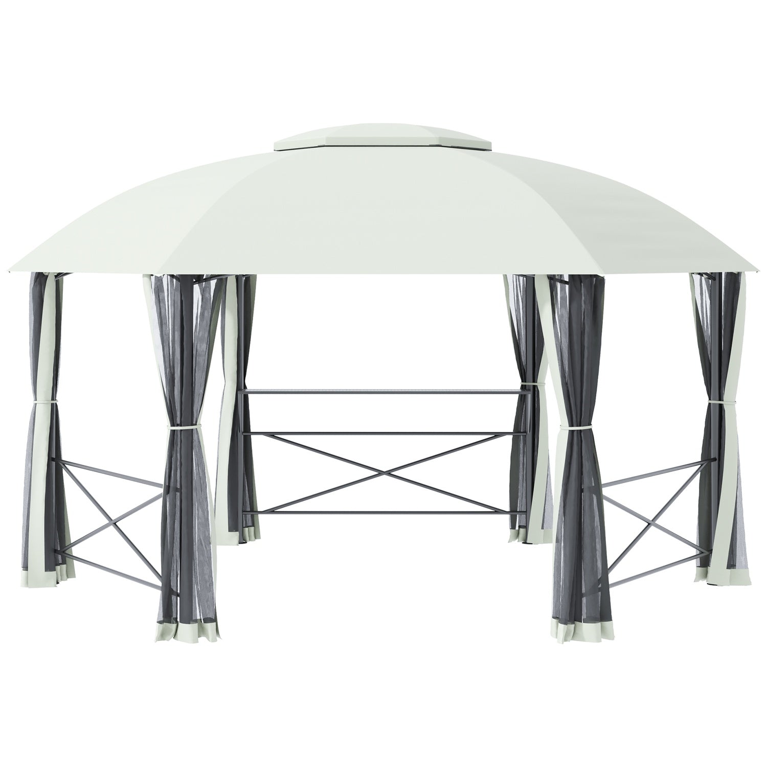 Weerbestendige 4x5M tuinpaviljoentent, staal & polyester