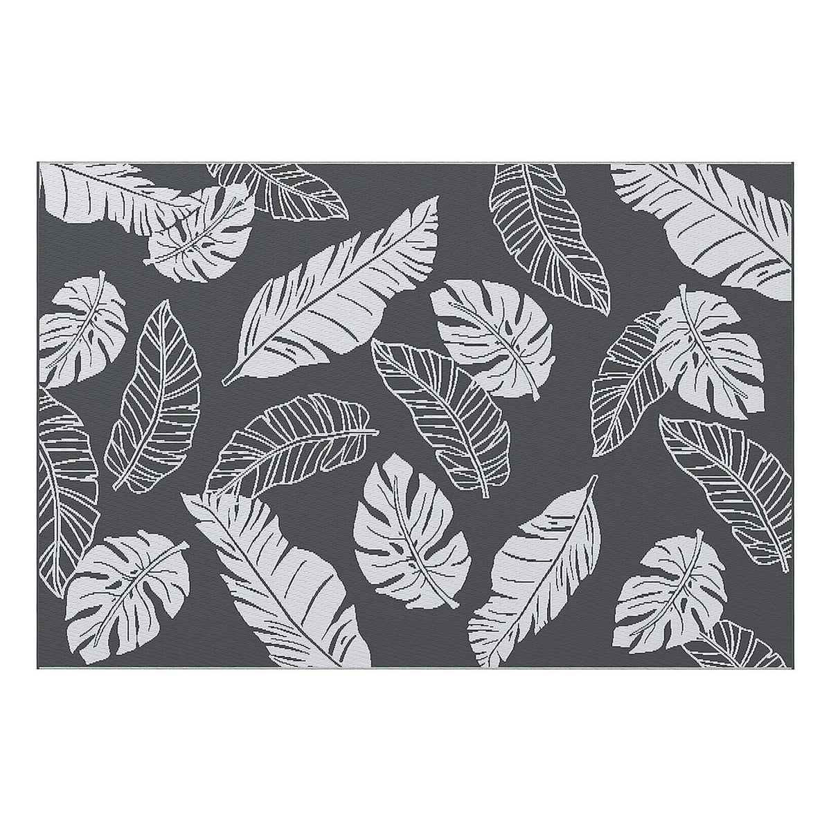 Weerbestendig buitenkleed, dubbelzijdig, grijs/wit 182x274 cm