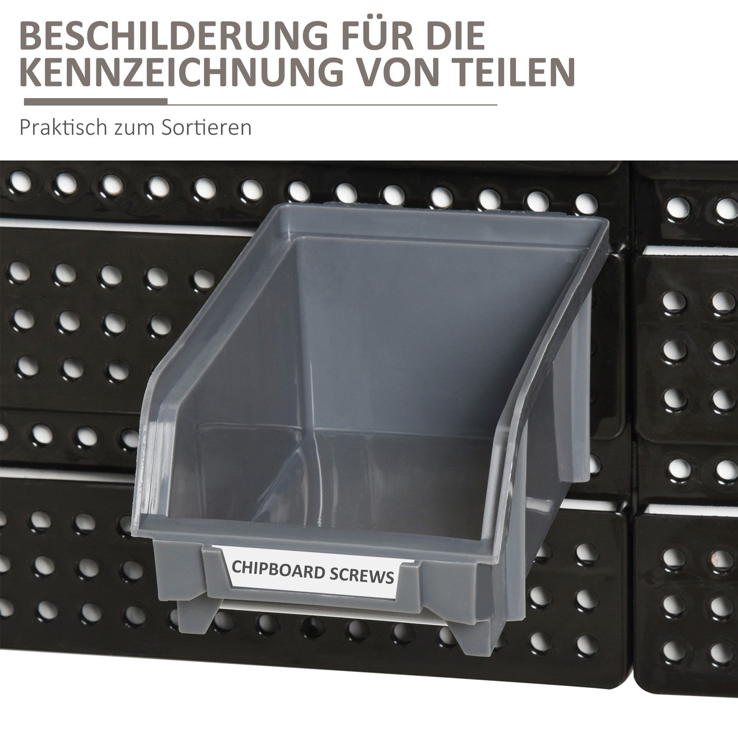Gereedschaphouder - Open opbergbakken, 2 maatopties