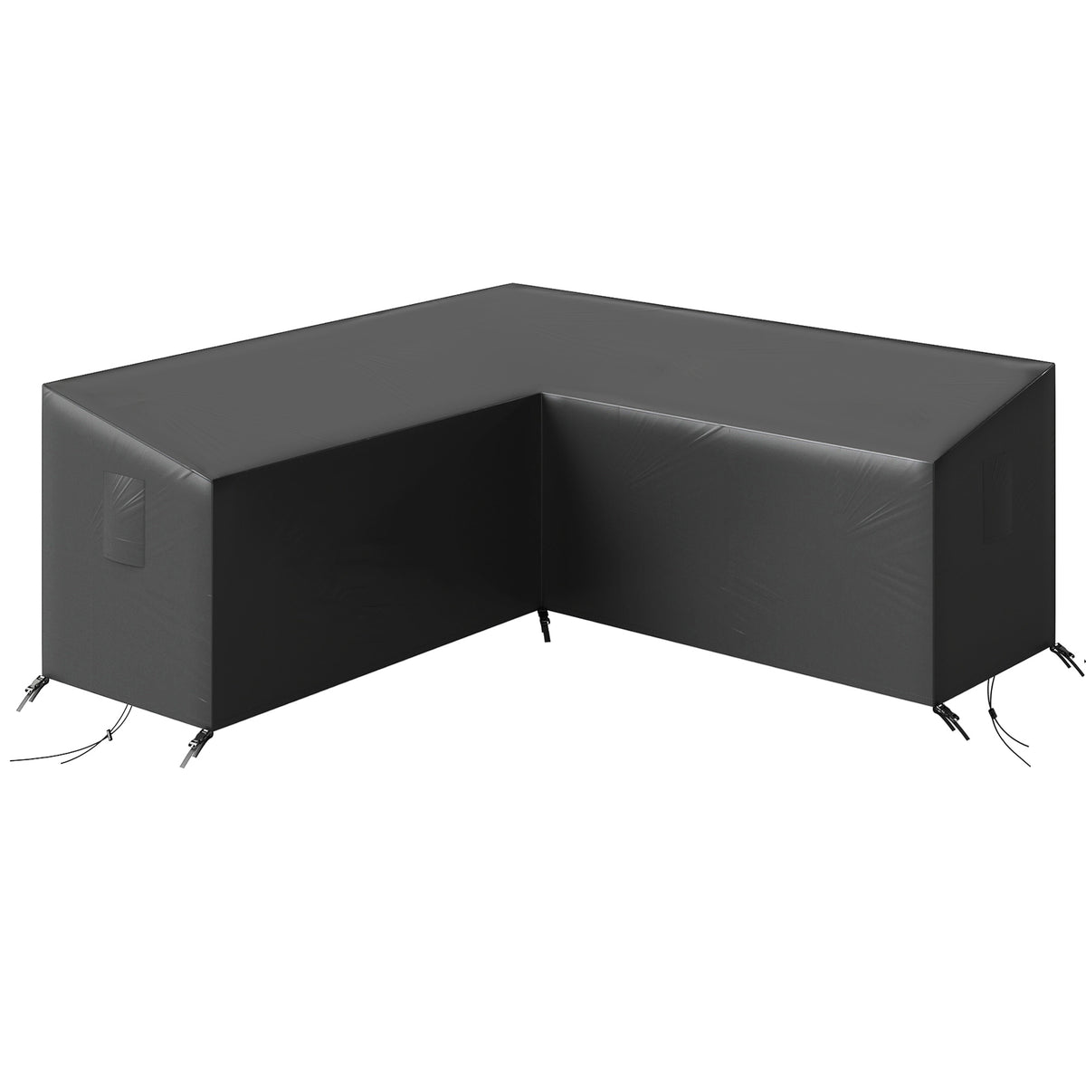 V-vormige waterdichte tuinmeubelhoes, 420D Oxford, 216x216x78 cm