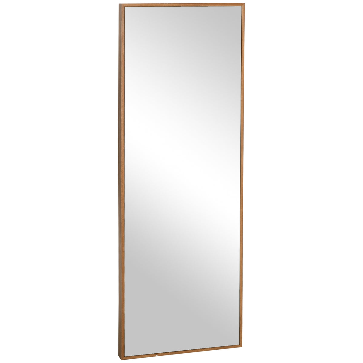 Wandspiegel 125x45 cm – Houten lijst, natuurlijke afwerking