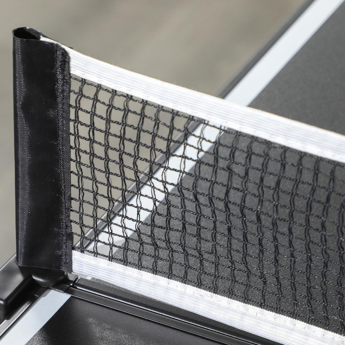 Opvouwbare mini-tafeltennisset met net – zwart aluminium