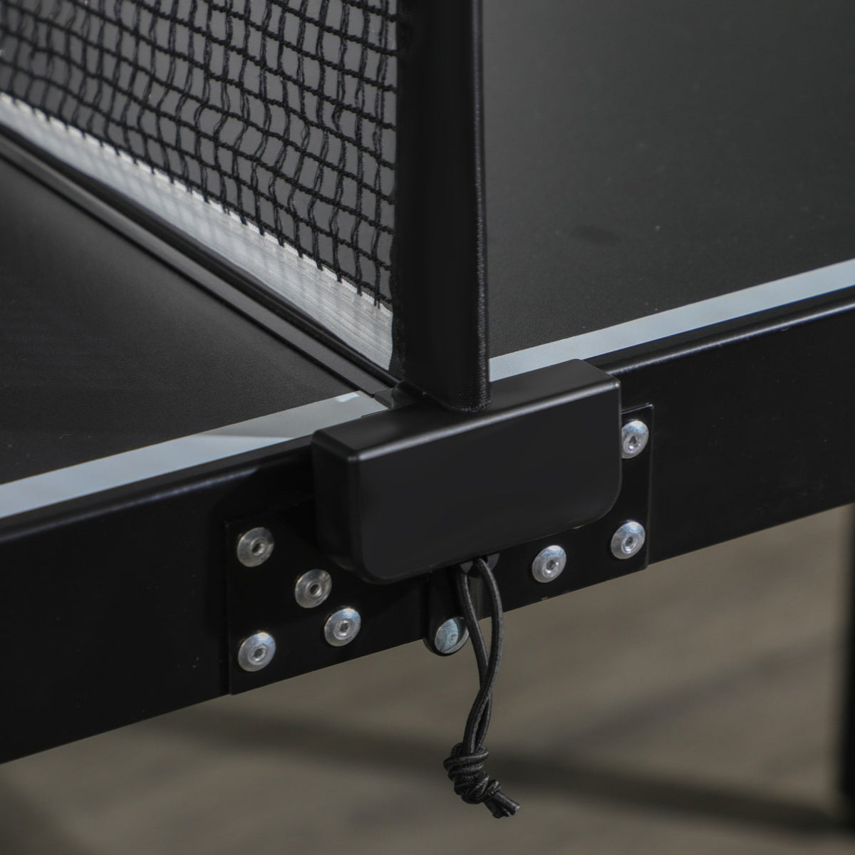 Opvouwbare mini-tafeltennisset met net – zwart aluminium