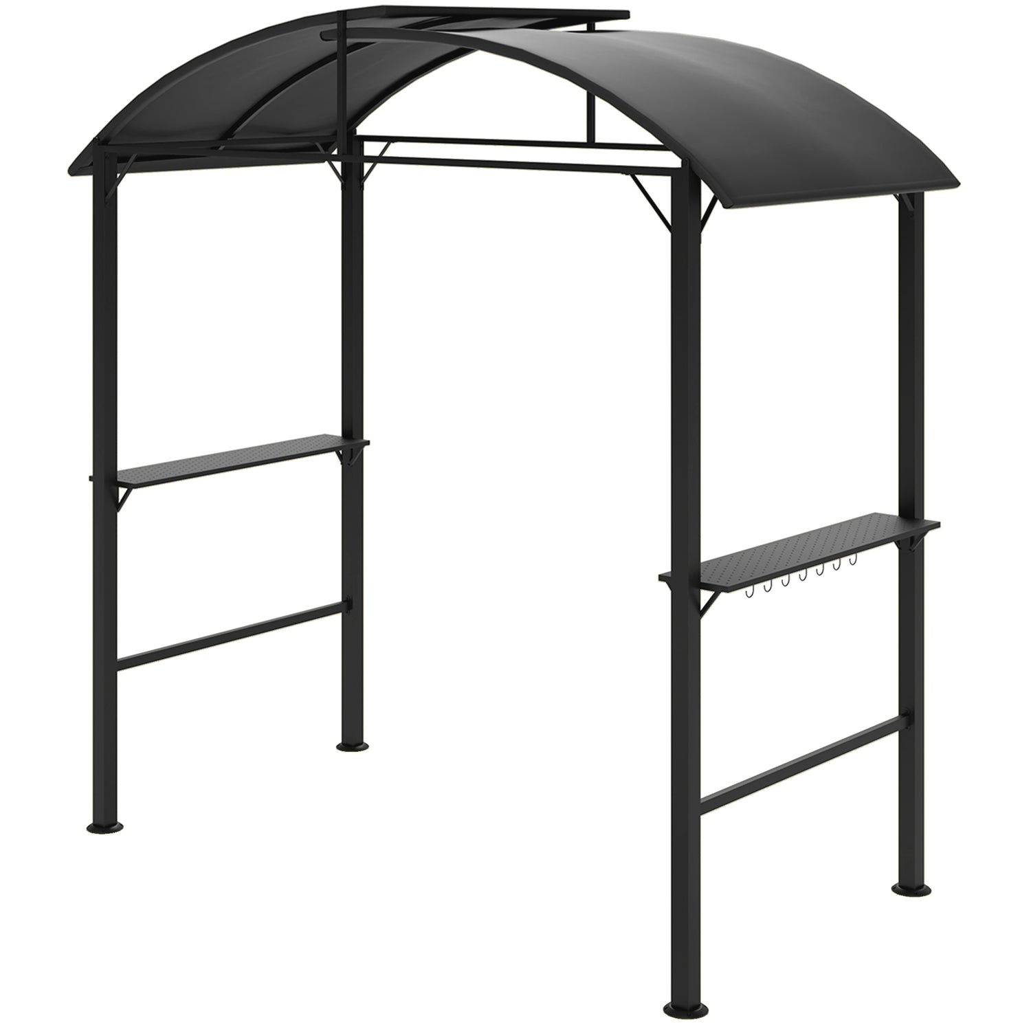 Winddicht stalen tuinpaviljoen, dubbel dak, UV-bescherming