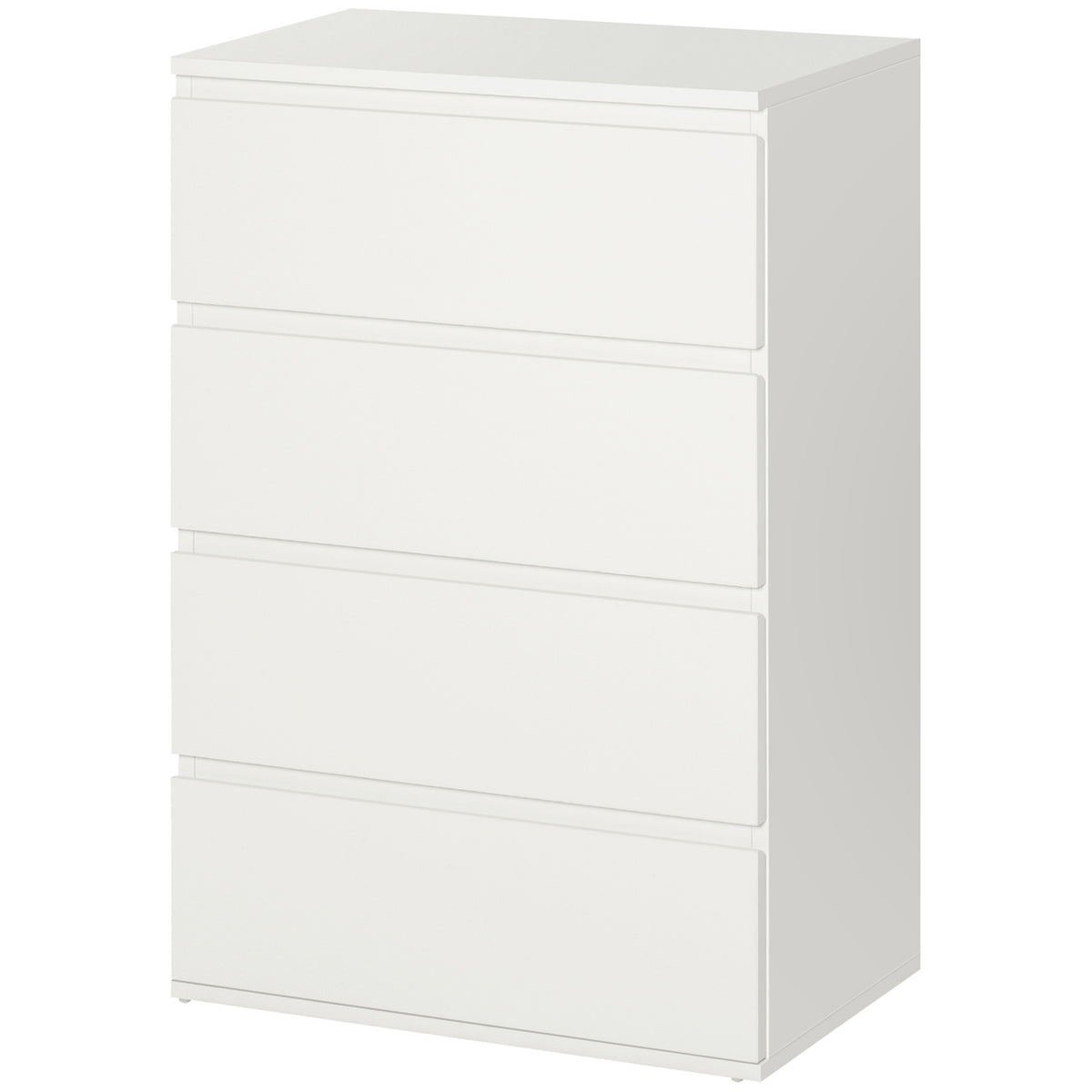 Witte commode - Dressoir met 4 laden met kantelbeveiliging