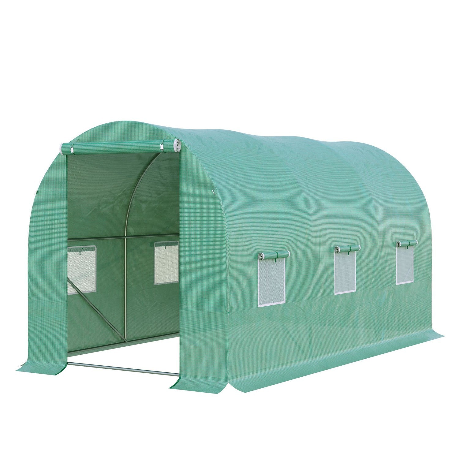 Gewächshaustunnel mit 6 Netzfenstern – 395x195x190 cm
