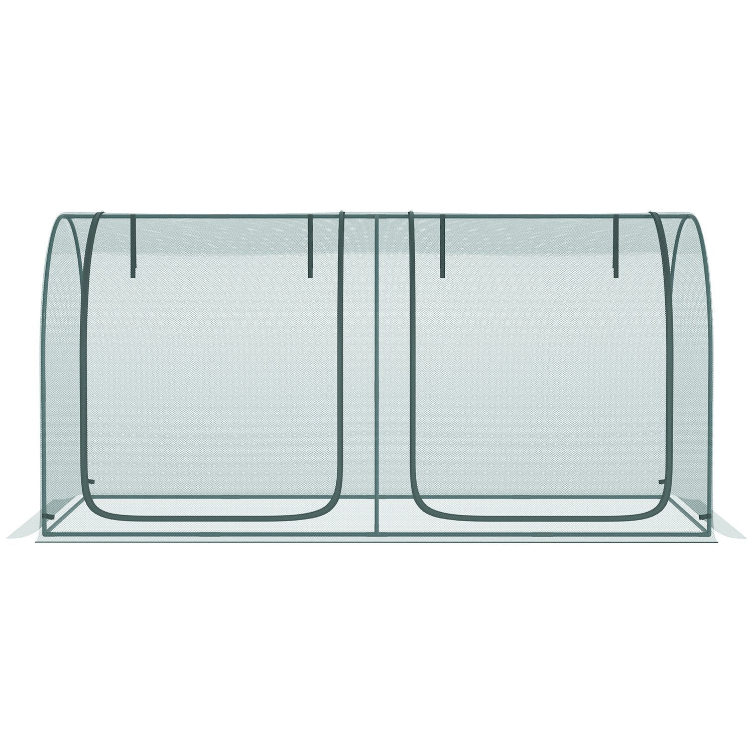 Kweektent met deur – 2,49x1,2 m, Stalen frame