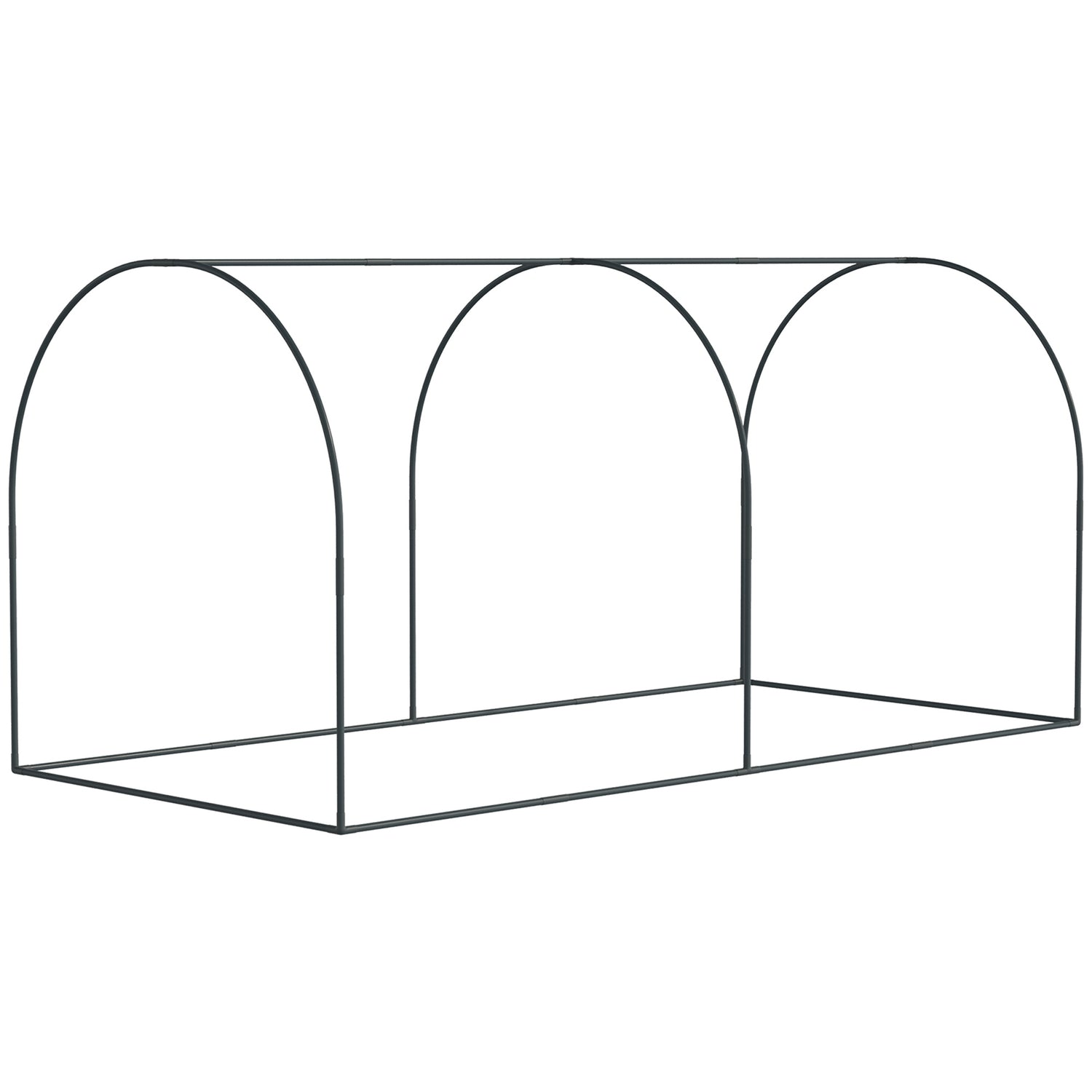 Kweektent met deur – 2,49x1,2 m, Stalen frame