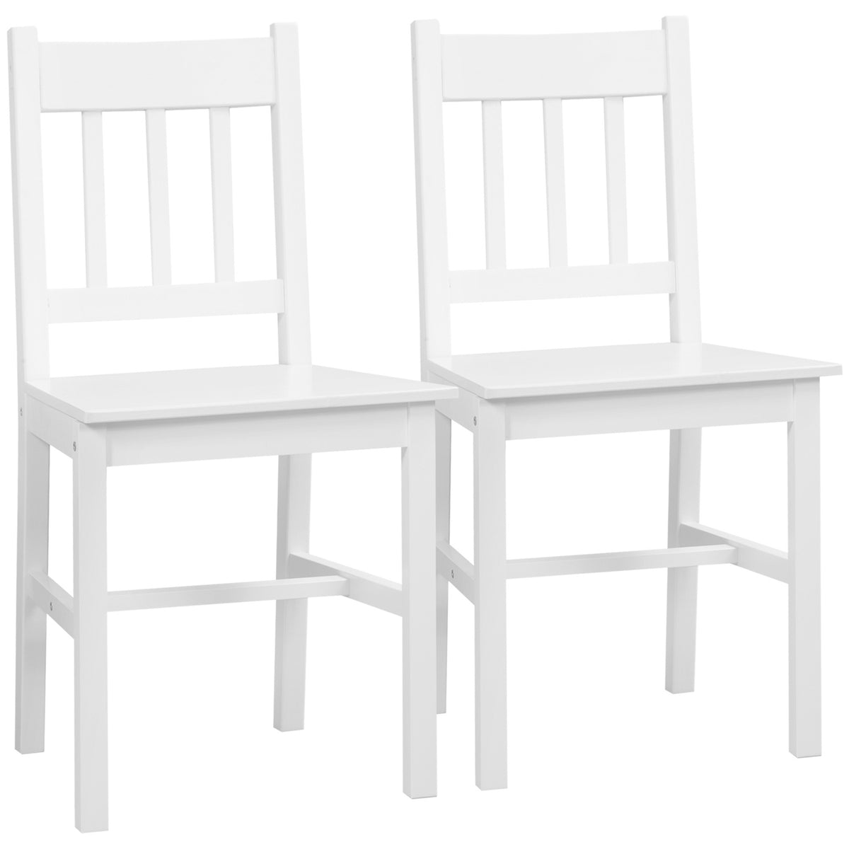 Witte Grenen Eetkamerstoel Set van 2 – 41x47x86 cm