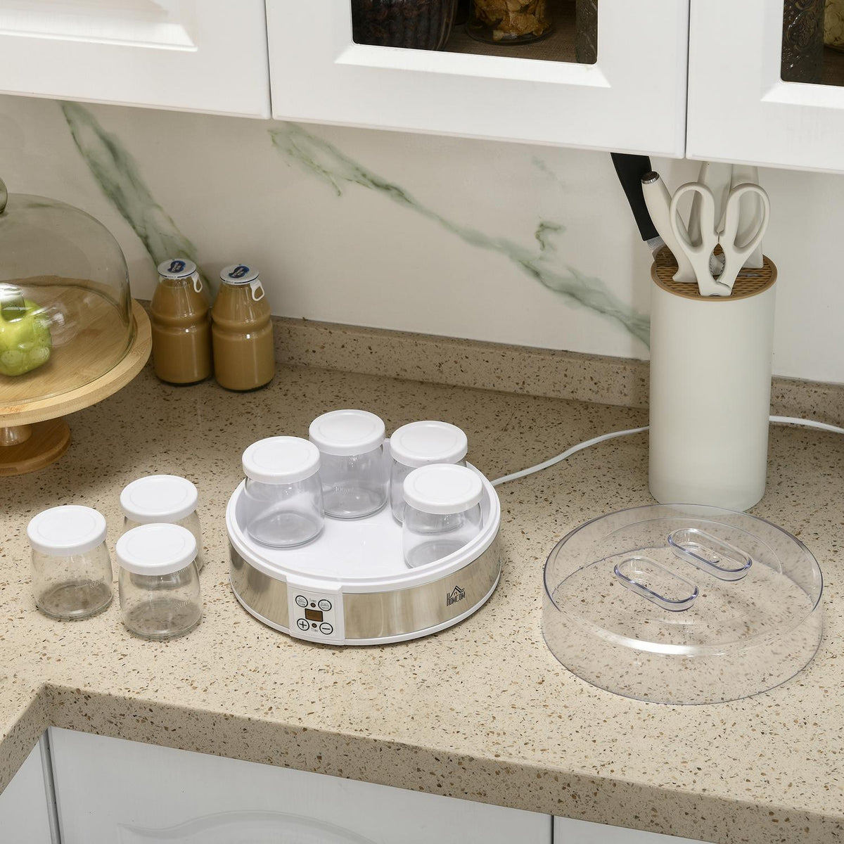 Yoghurtmaker met timer & 7 glazen, automatische uitschakeling, 20W