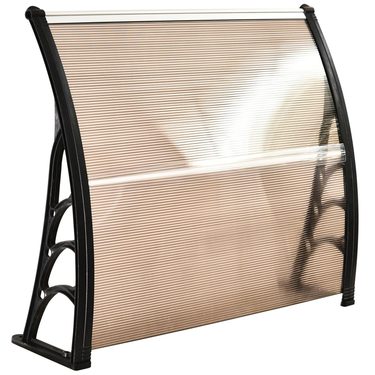 Luifel van polycarbonaat, weerbestendig, bruin, 75x100cm
