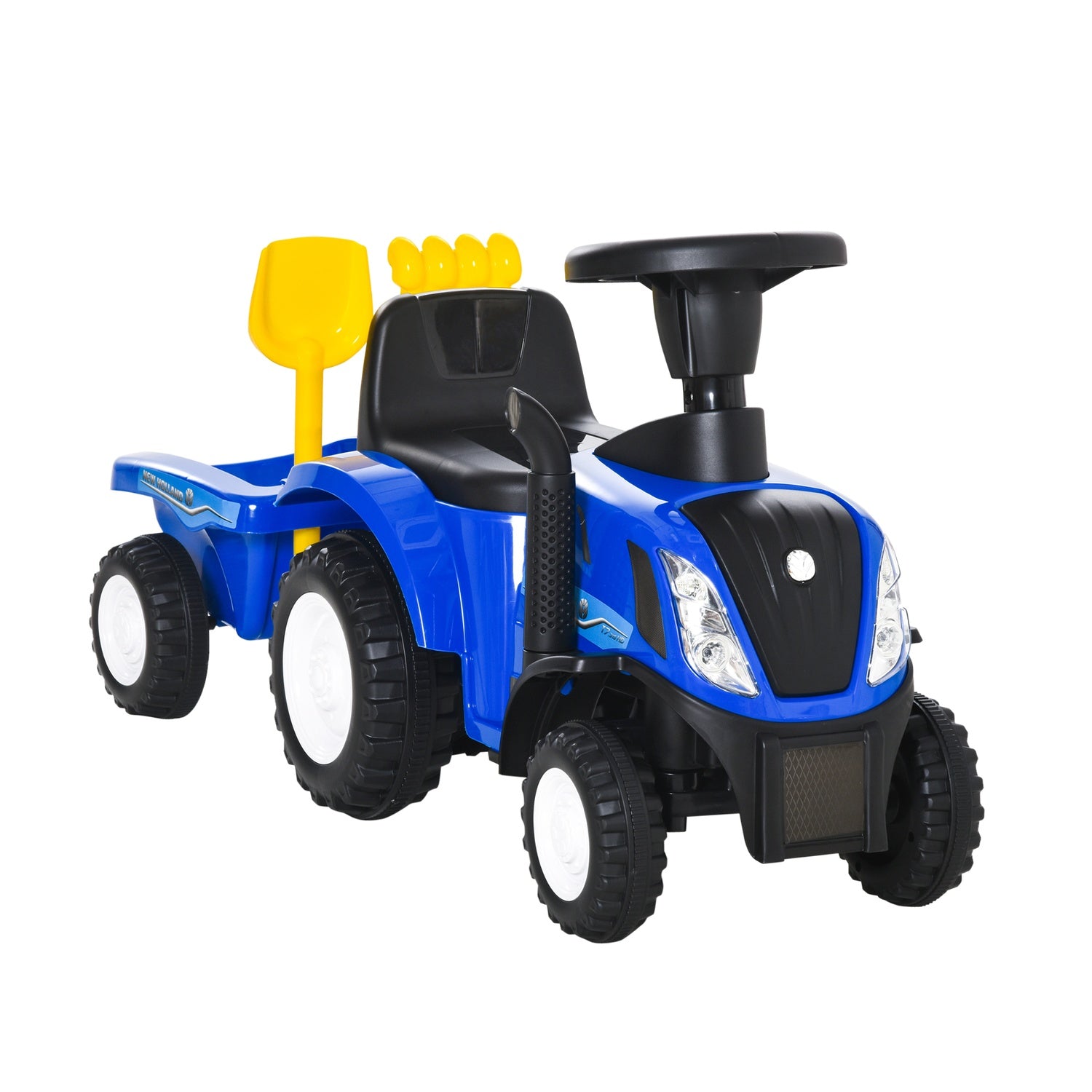 Rutschauto für Kinder mit Hupe – blau, Kunststoff/Metall
