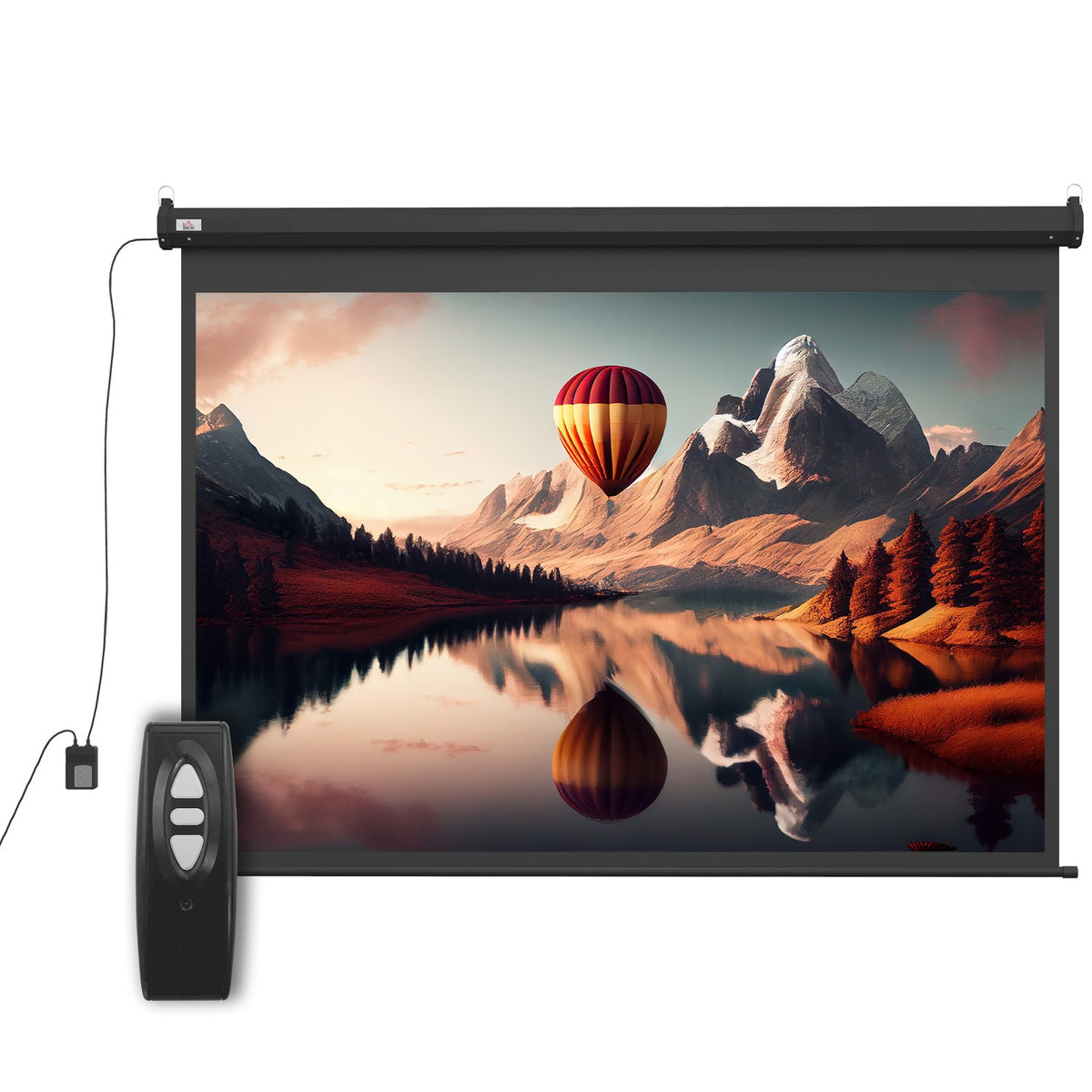 100-inch projectiescherm, 4:3, 203x152 cm, Zwart