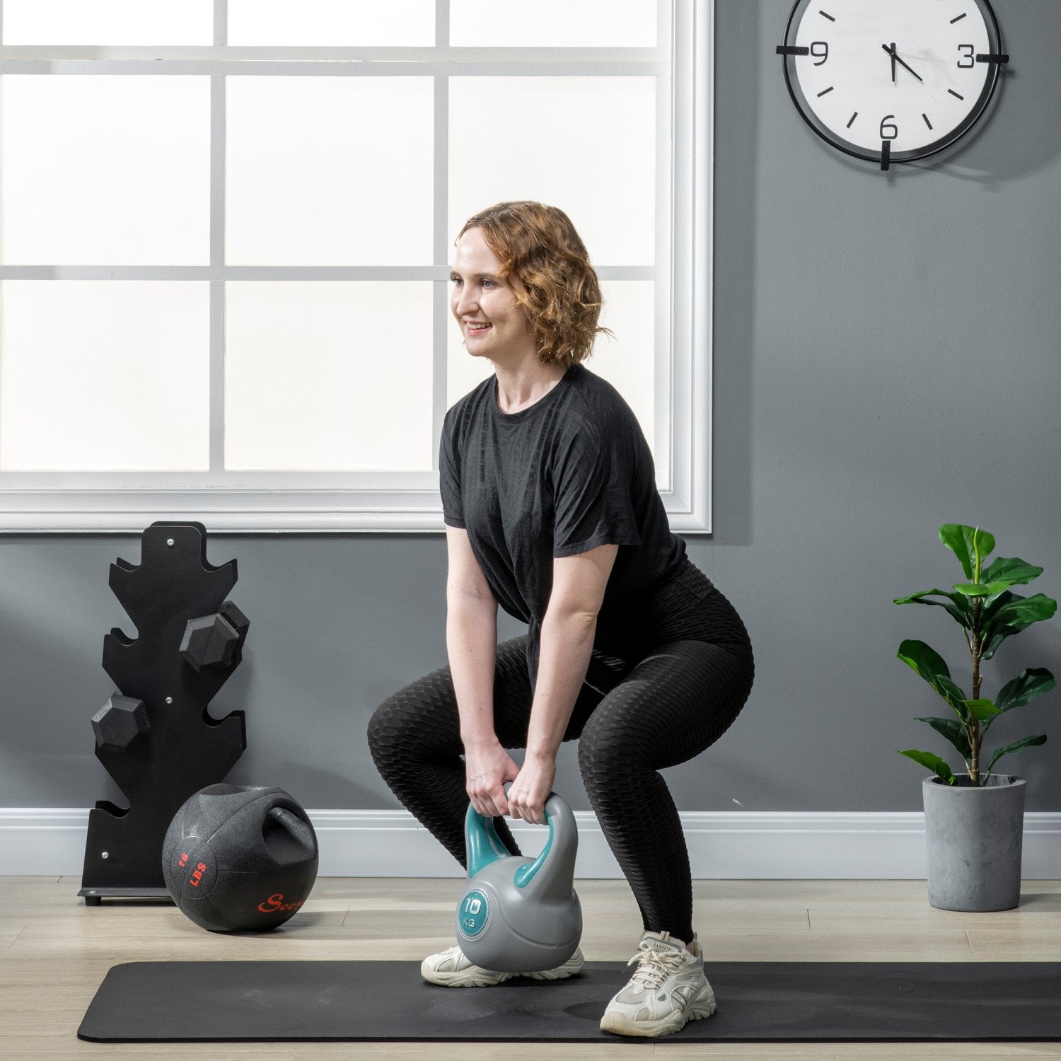 10 kg vloervriendelijke kettlebell – kracht en conditie