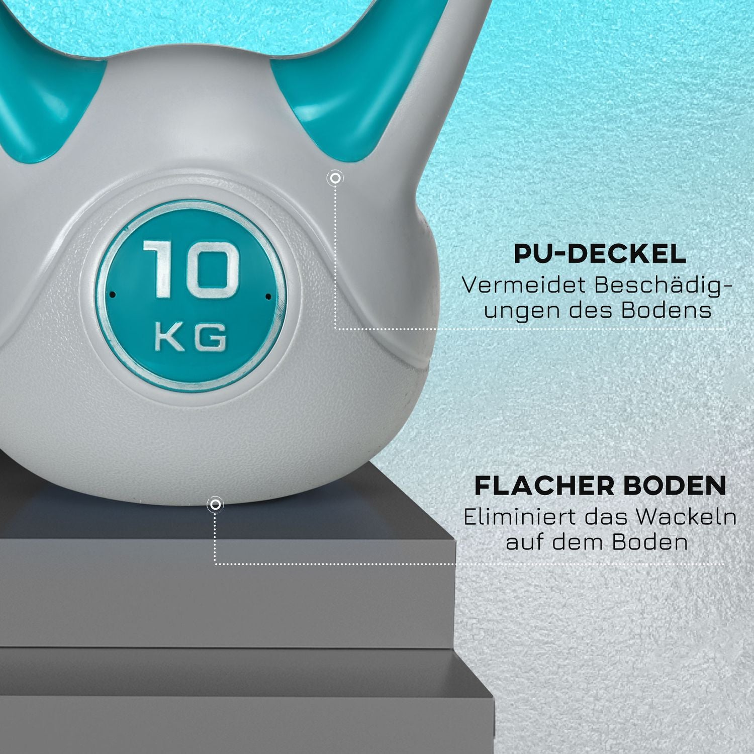 10 kg vloervriendelijke kettlebell – kracht en conditie