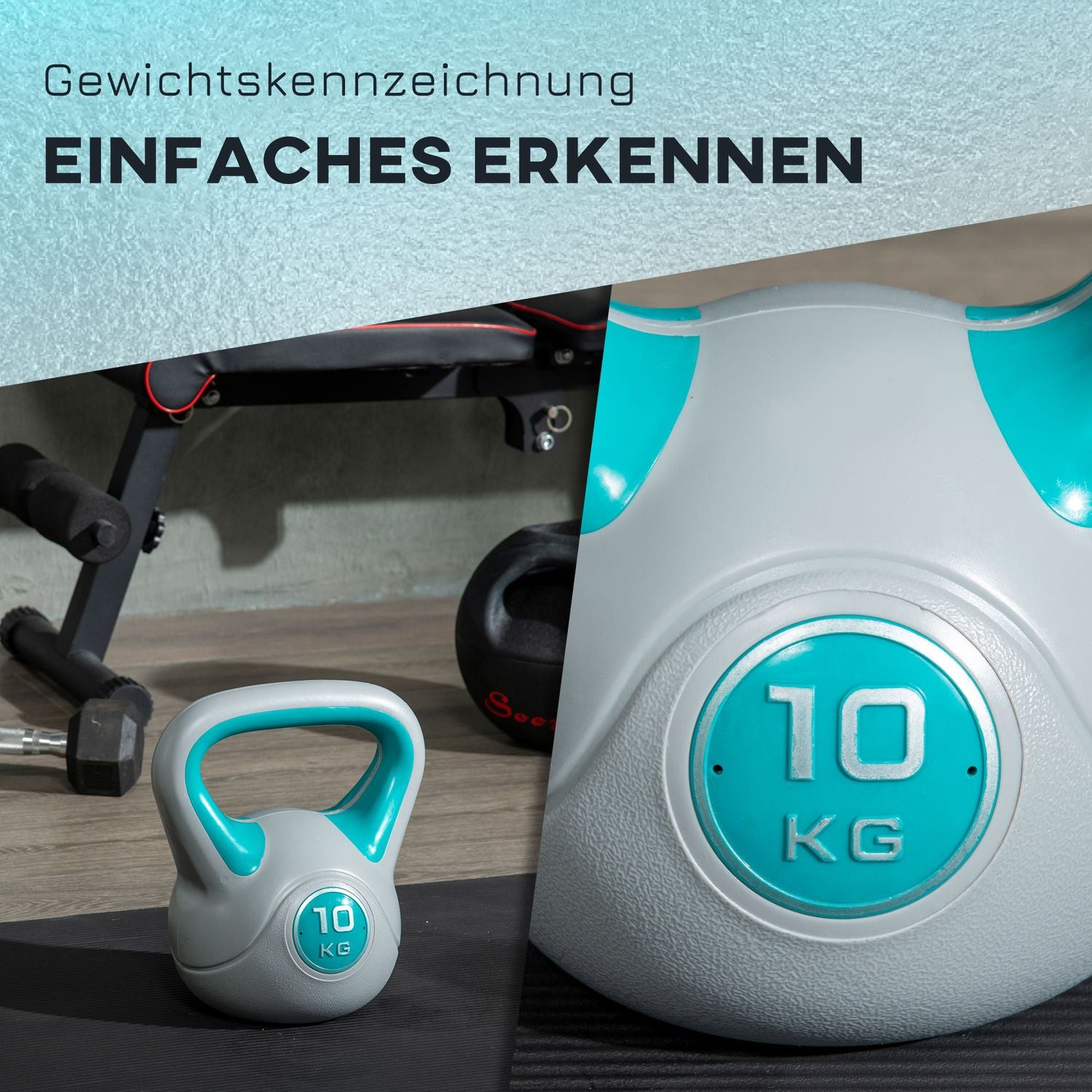 10 kg vloervriendelijke kettlebell – kracht en conditie