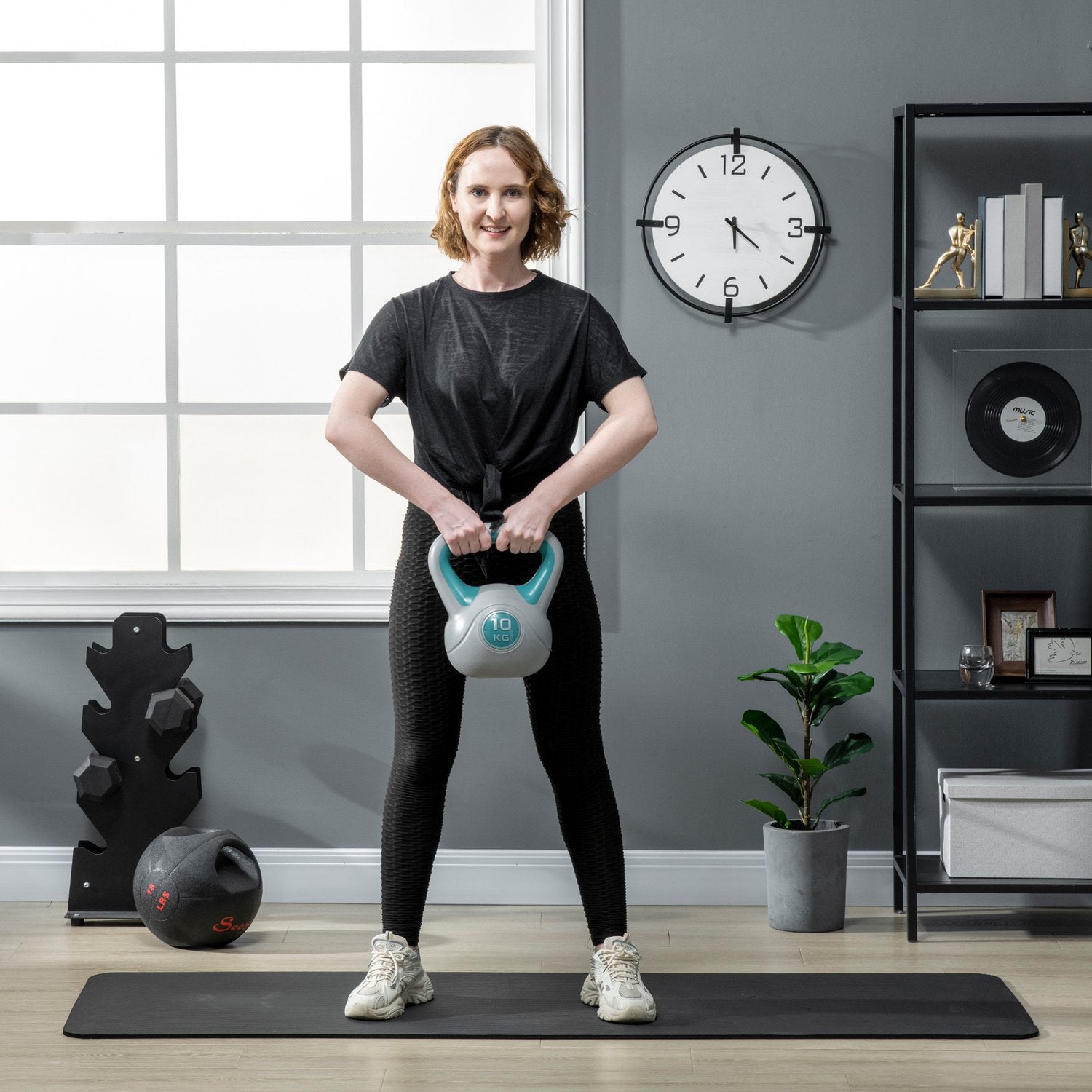 10 kg vloervriendelijke kettlebell – kracht en conditie