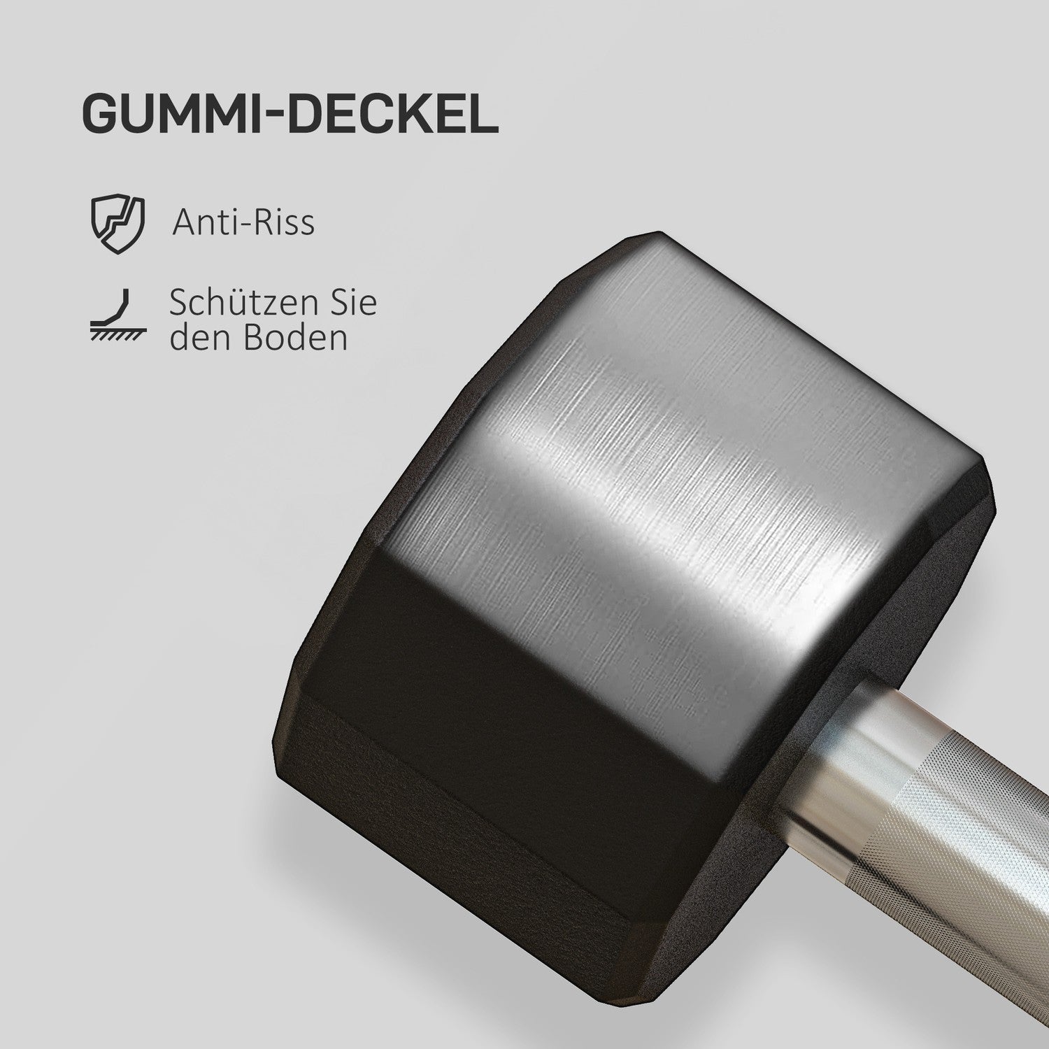10 kg metalen halterset, antislip, set van 2, zwart