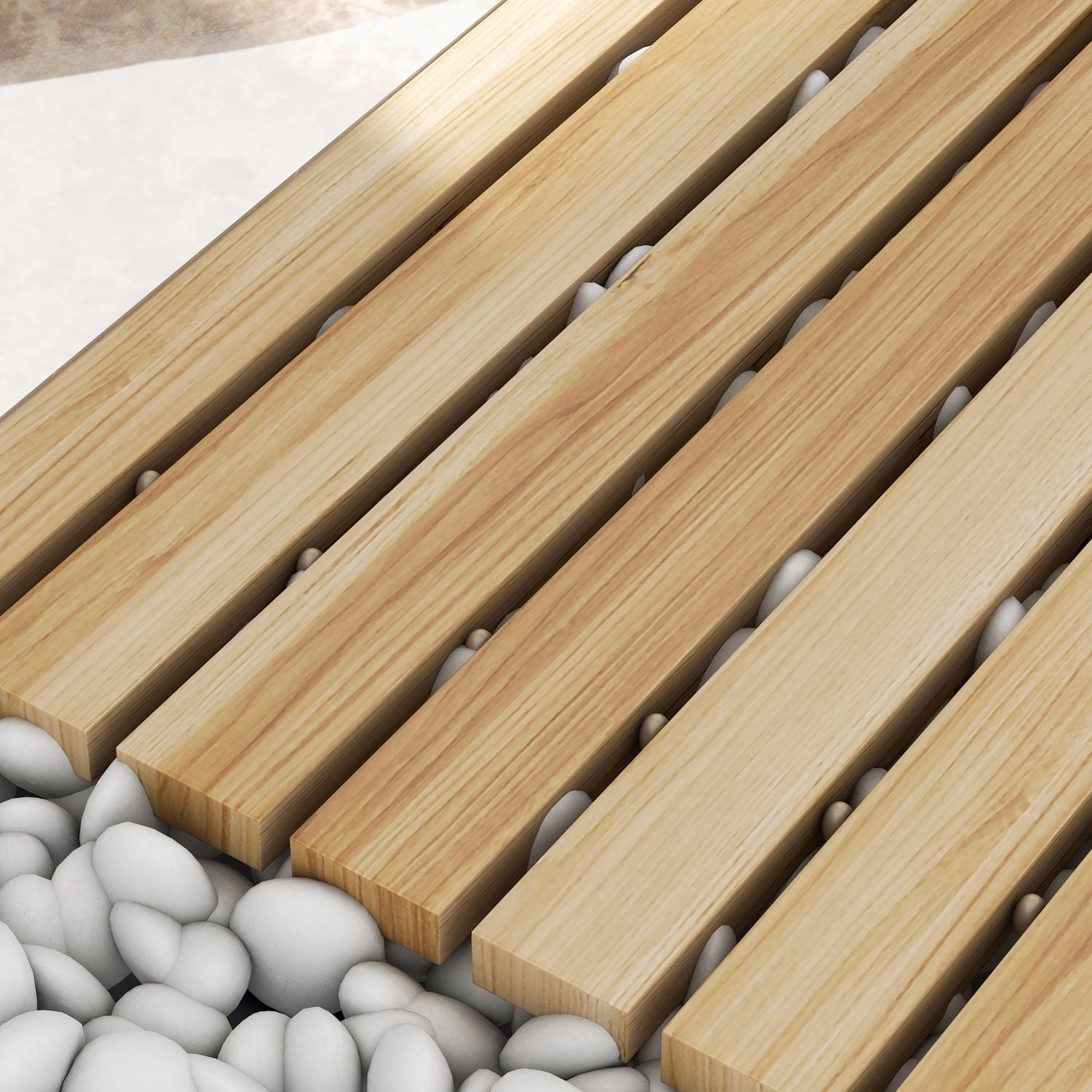 120 cm Decoratieve houten tuinroute – weerbestendig dennenhout