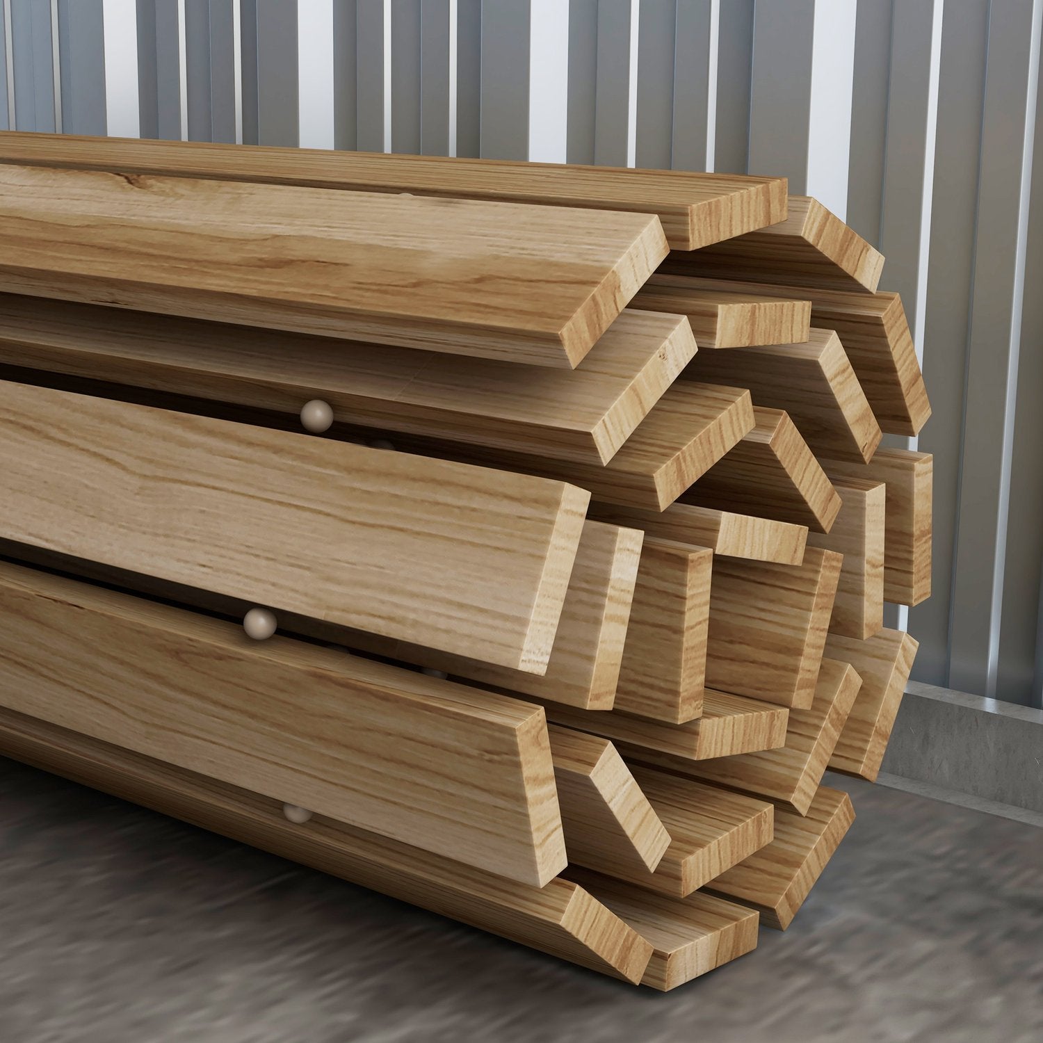 120 cm Decoratieve houten tuinroute – weerbestendig dennenhout