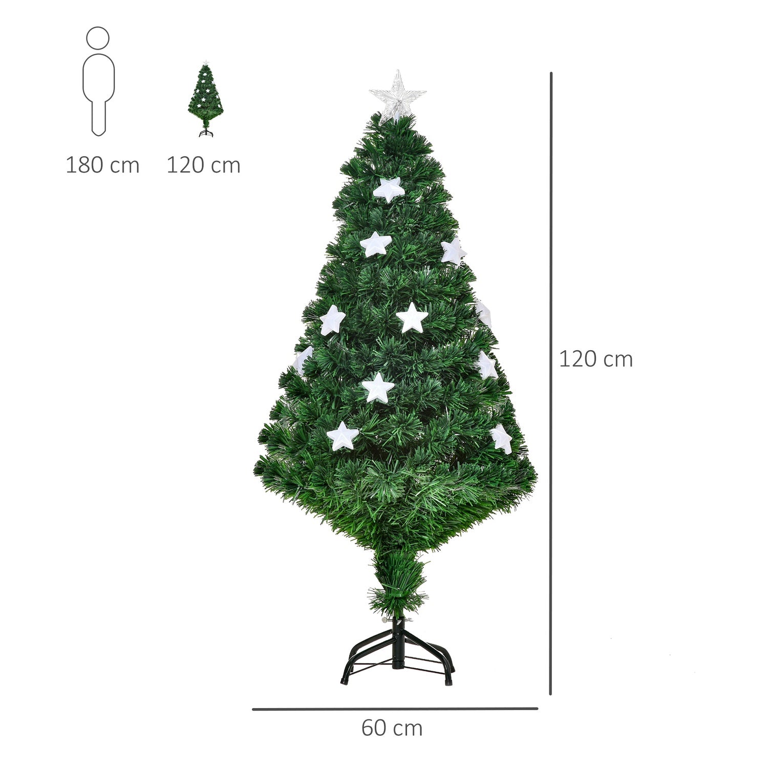 120 cm LED kunstmatige kerstboom met 16 lampjes