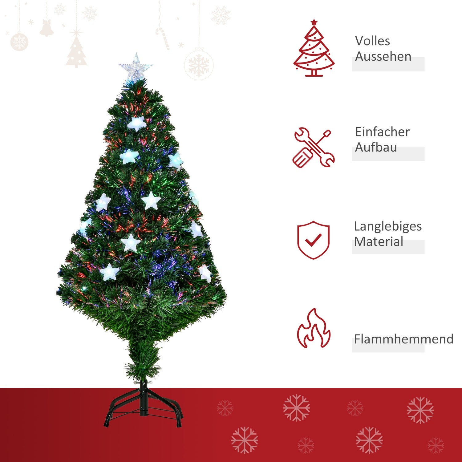 120 cm LED kunstmatige kerstboom met 16 lampjes