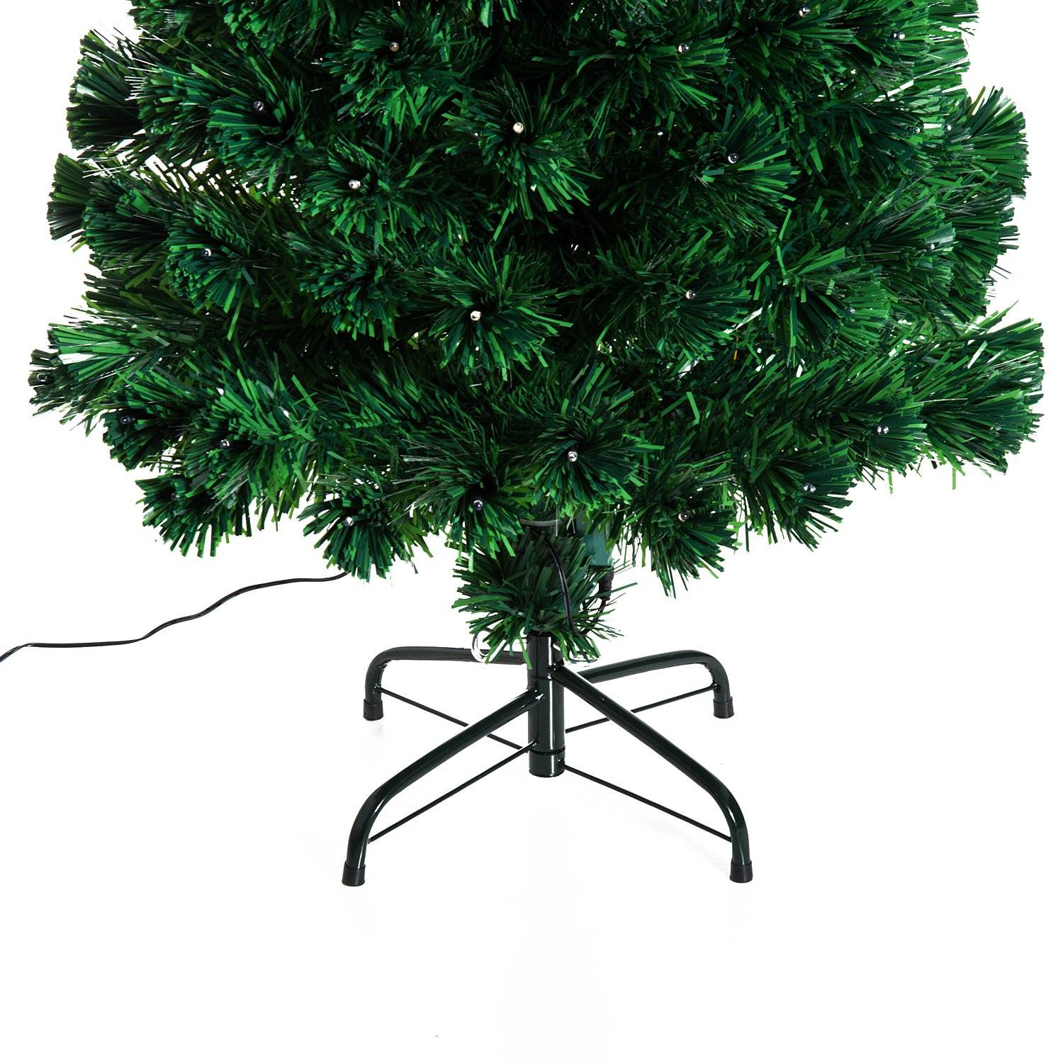Kunstmatige kerstboom van 120 cm met LED-glasvezelverlichting