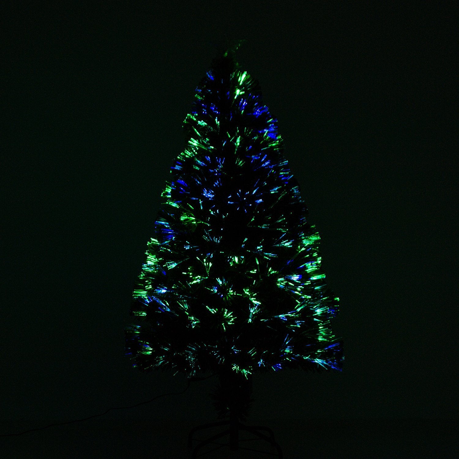 Kunstmatige kerstboom van 120 cm met LED-glasvezelverlichting