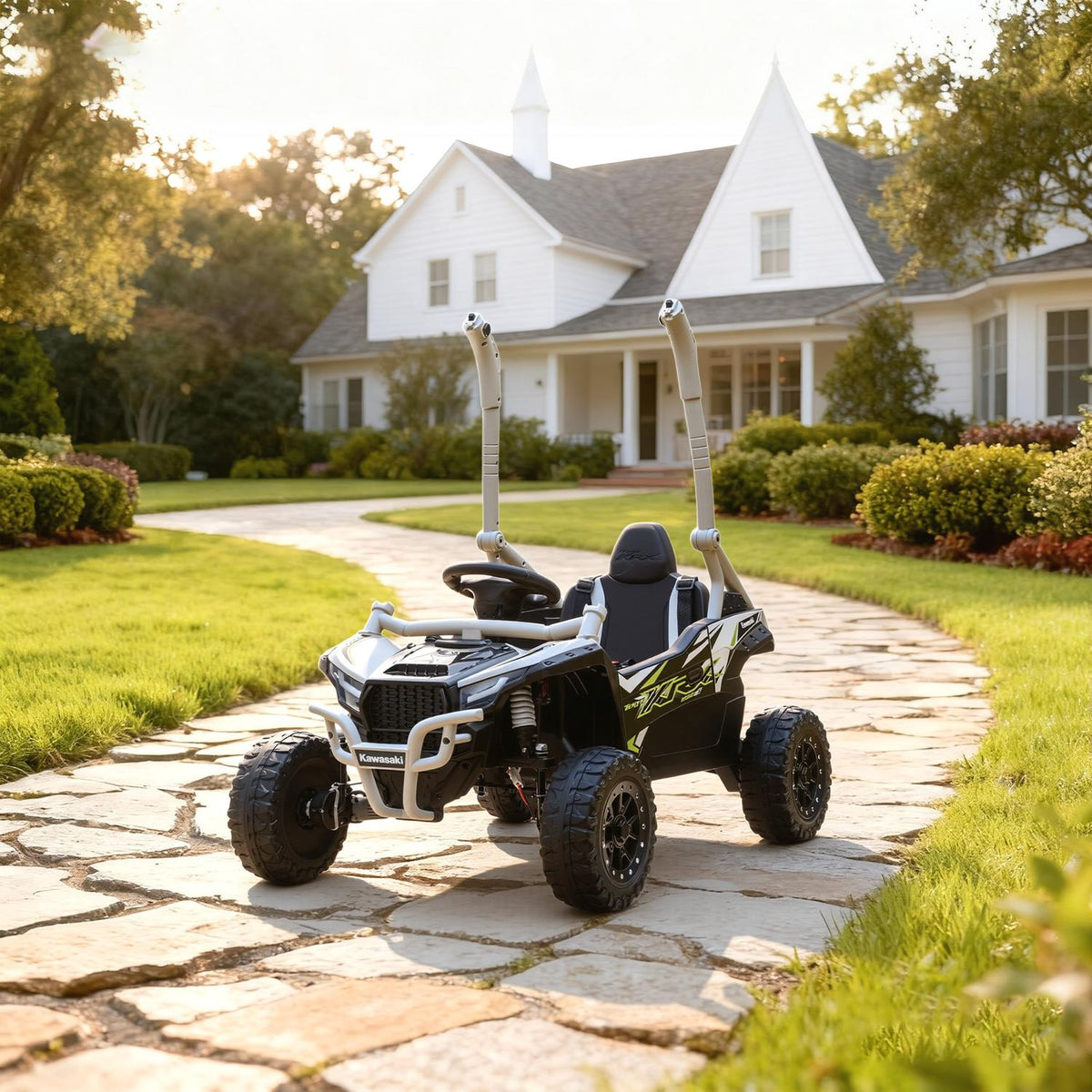 12V elektrische kinderauto met afstandsbediening, grijs