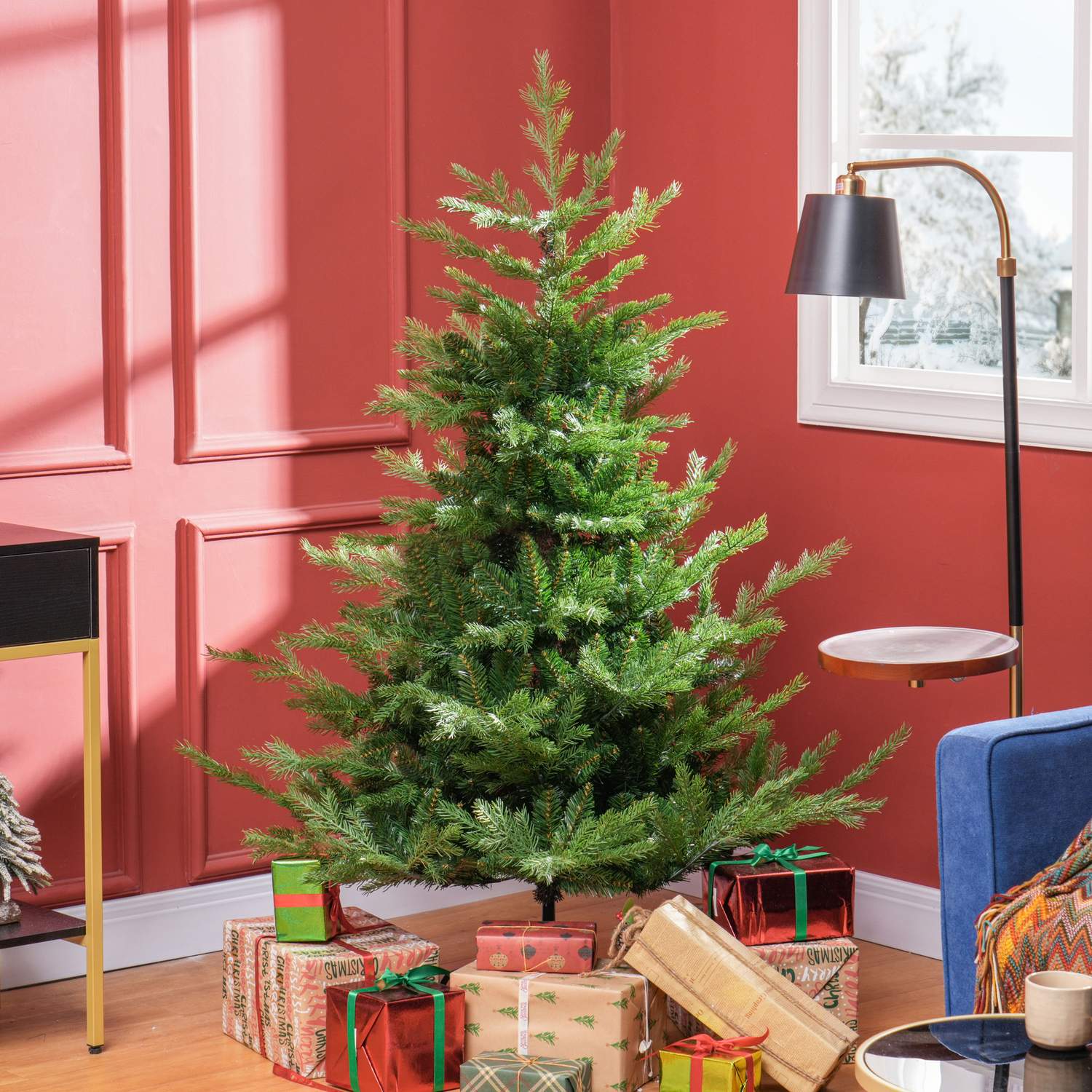 180 cm natuurgetrouwe kunstkerstboom, dichte takken