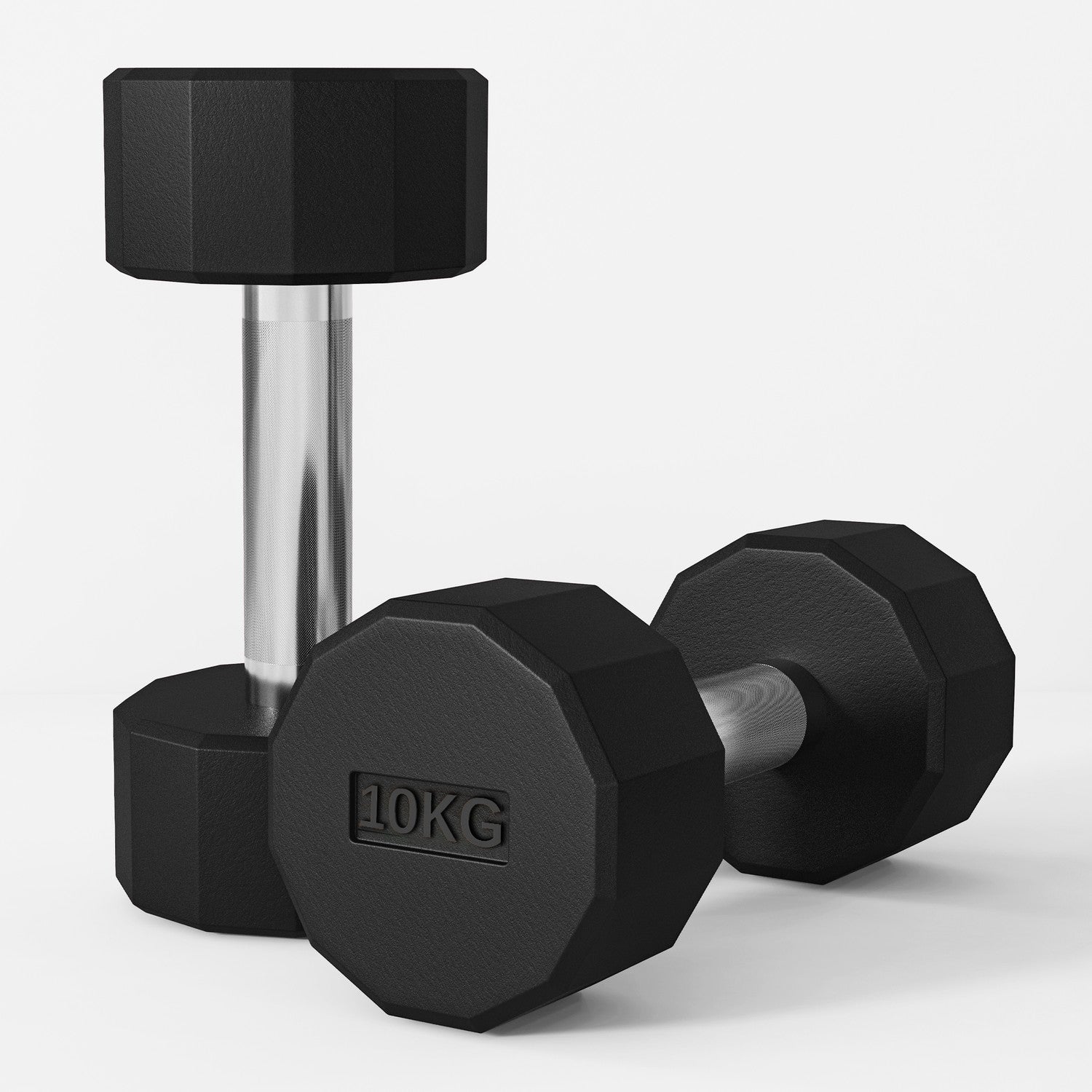 20 kg Halterset metaal, Antislip, Zwart, Krachttraining
