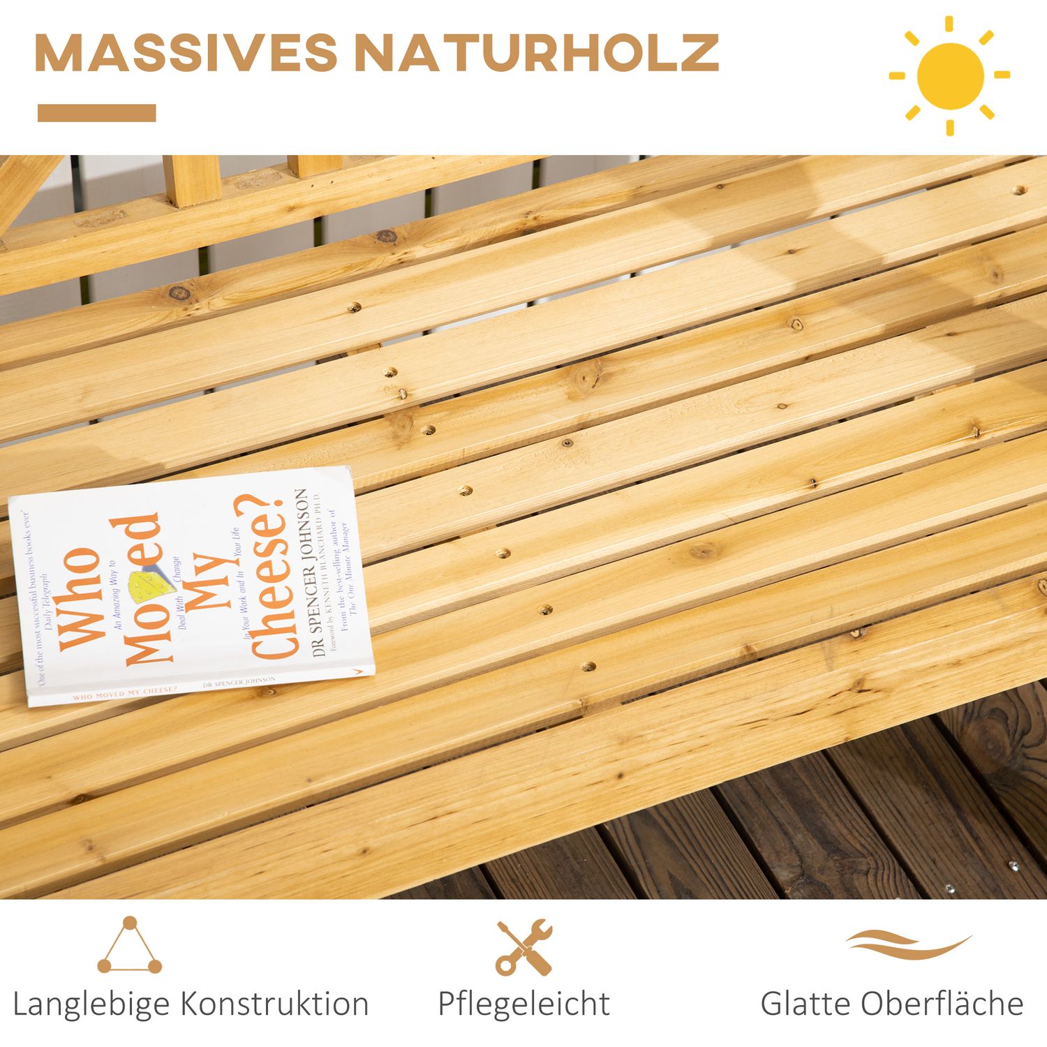 2-zits tuinbank van hout, weerbestendig, draagkracht 240 kg