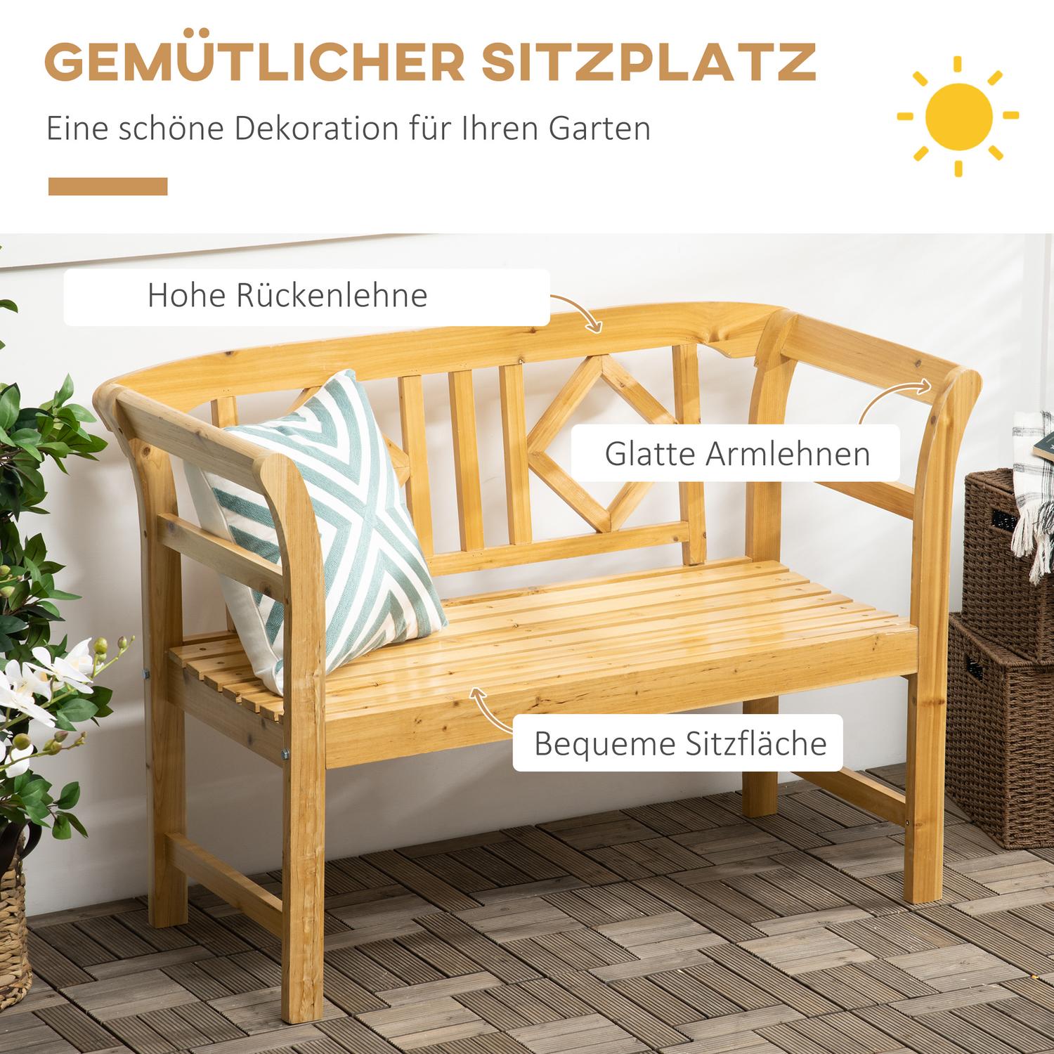 2-zits tuinbank van hout, weerbestendig, draagkracht 240 kg