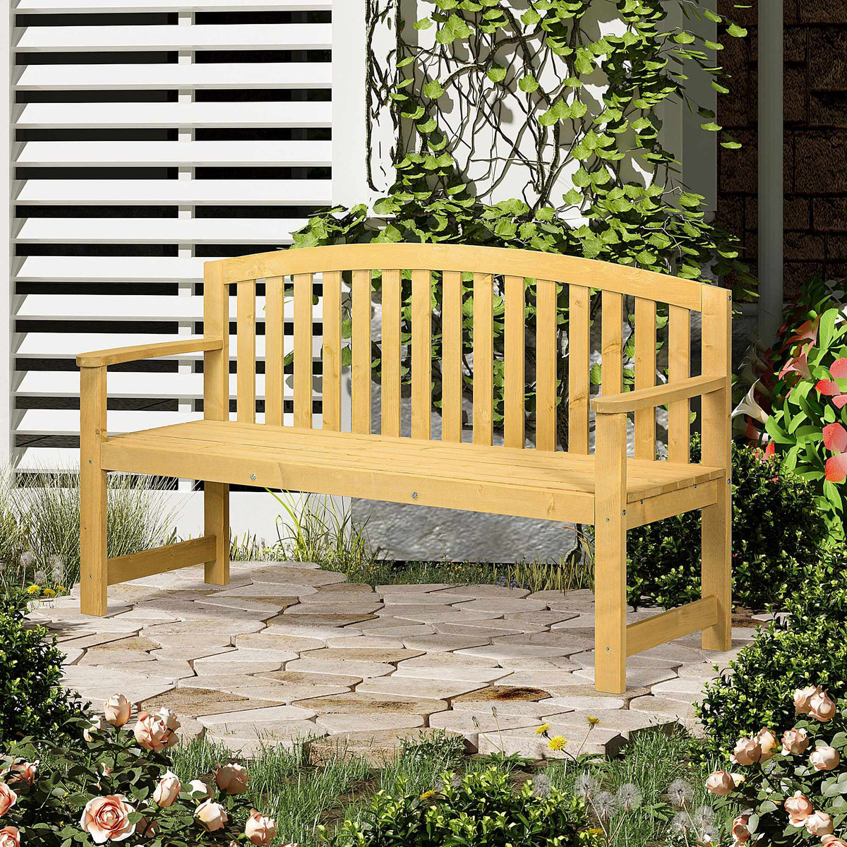 2-zits tuinbank, weerbestendig hout, draagvermogen 240 kg