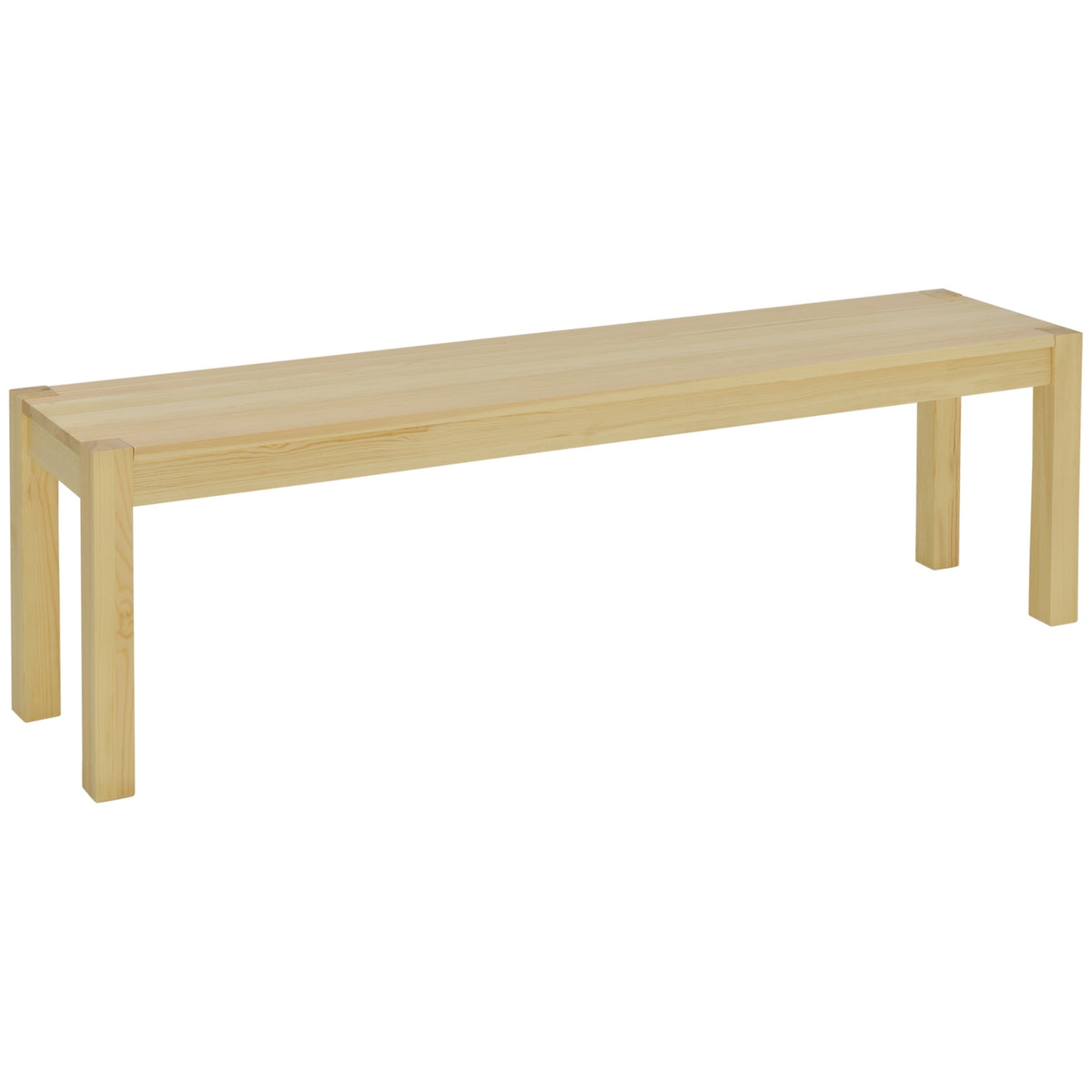 3-zits eetkamerbank van grenen, draagvermogen 330 kg, 150 x 33 x 45 cm