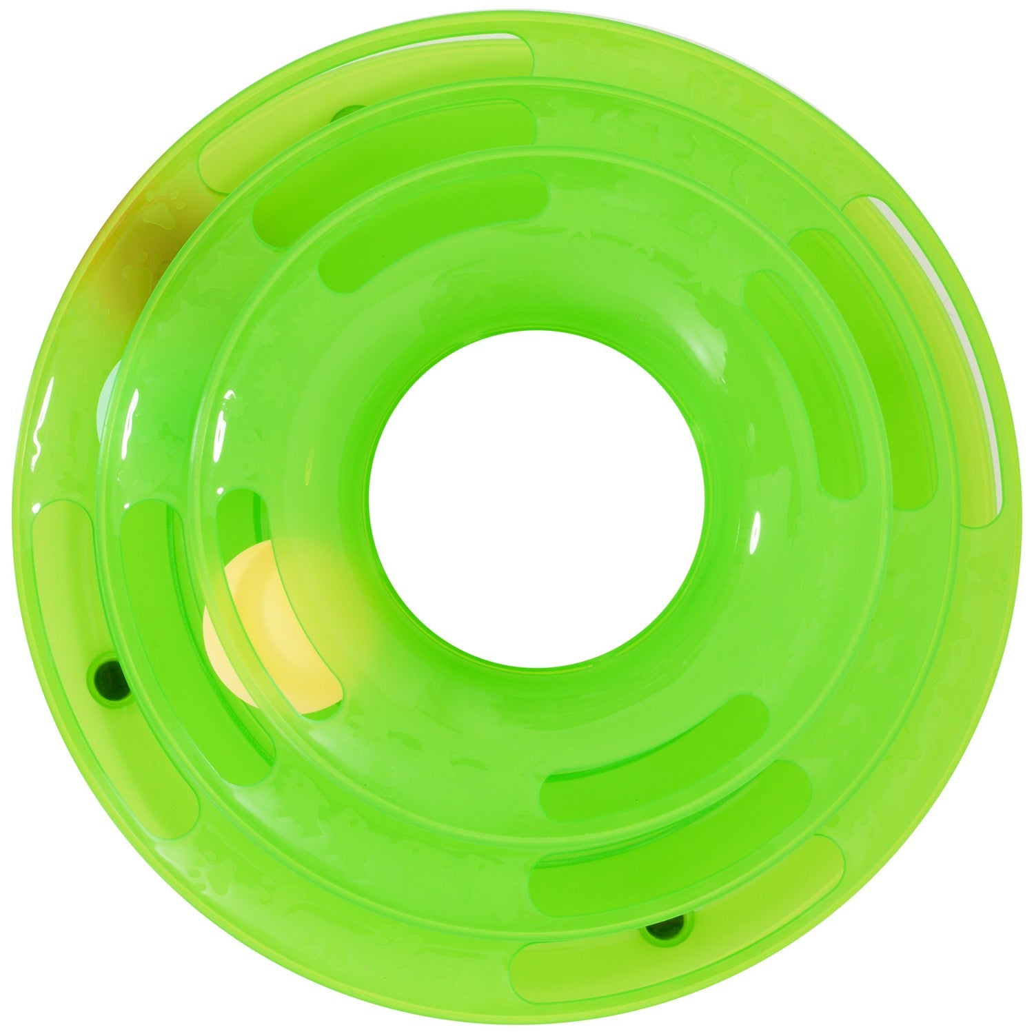 3-laags kattenspeeltje met draaiende ballen, groen