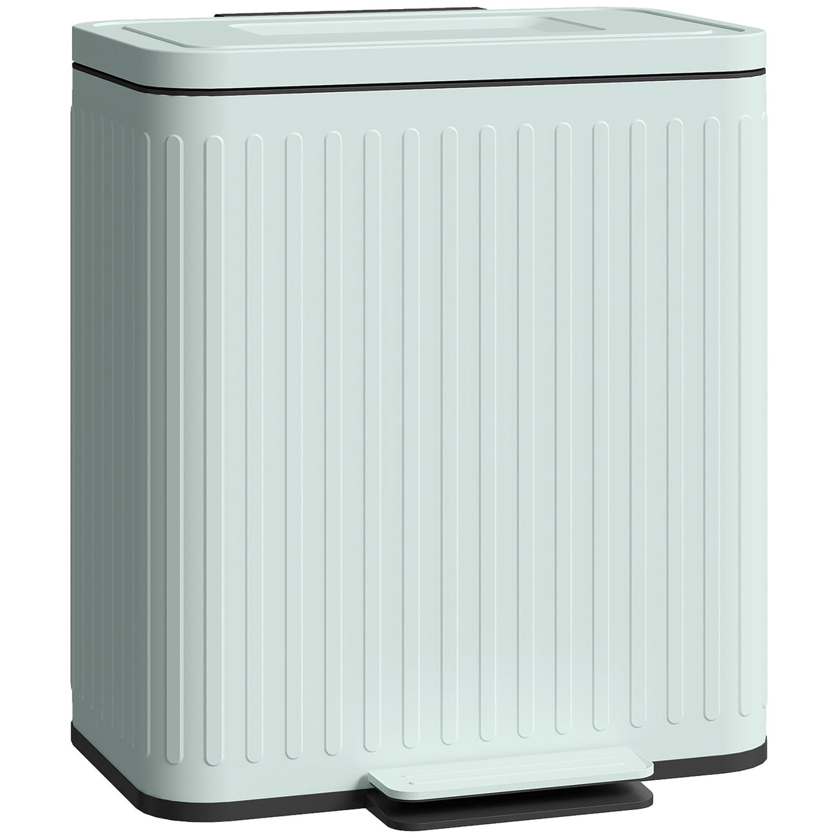 40 l dubbele pedaalemmer, metaal, capaciteit van 2 x 20 l